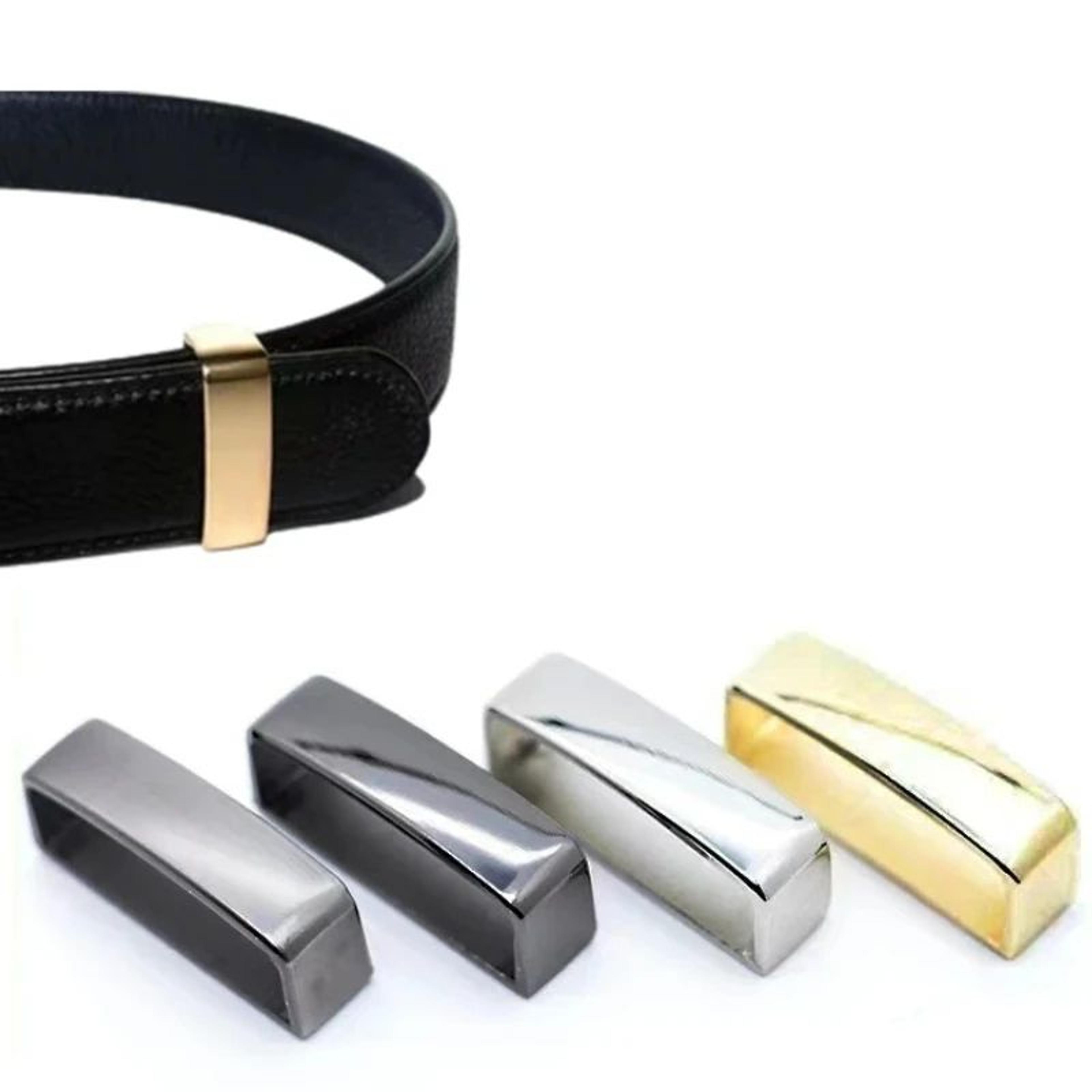 metal d-shape belt keeper loop - heavy-duty 40 mm strap buckle for leather belts & bags
