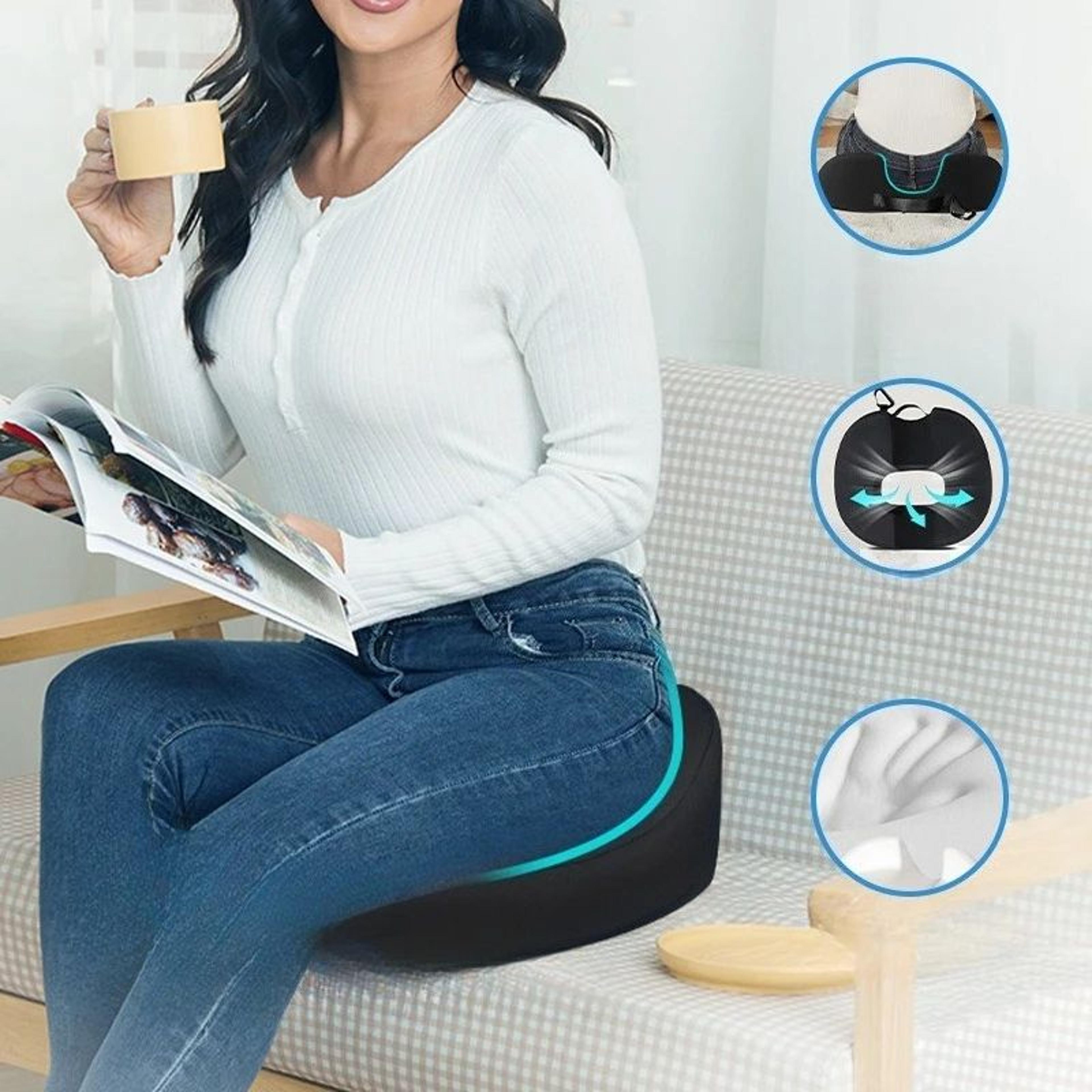 premium memory foam coccyx seat cushion – tailbone & sciatica relief donut seat cushion
