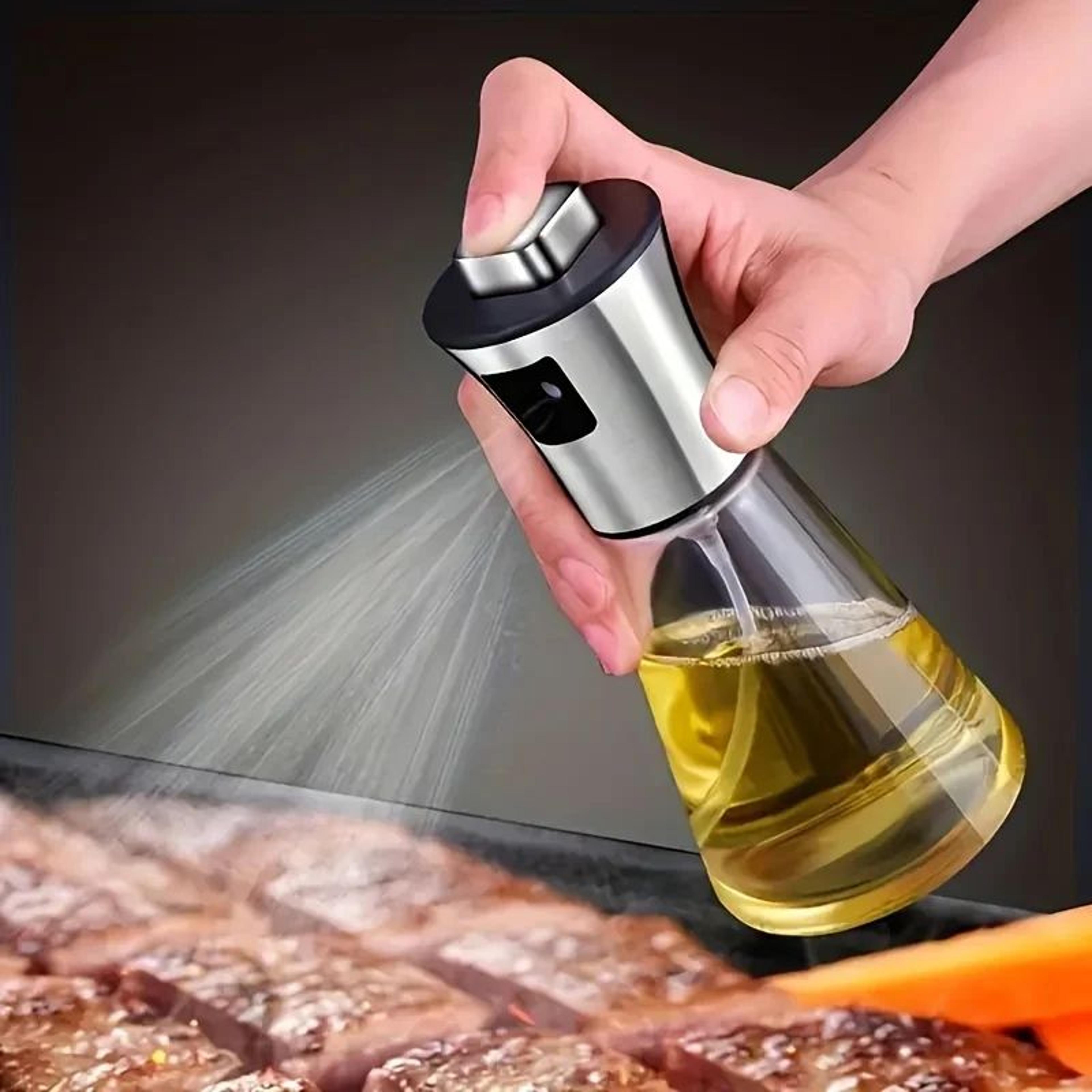 premium stainless steel olive oil mist dispenser – 170 ml leak-proof kitchen sprayer