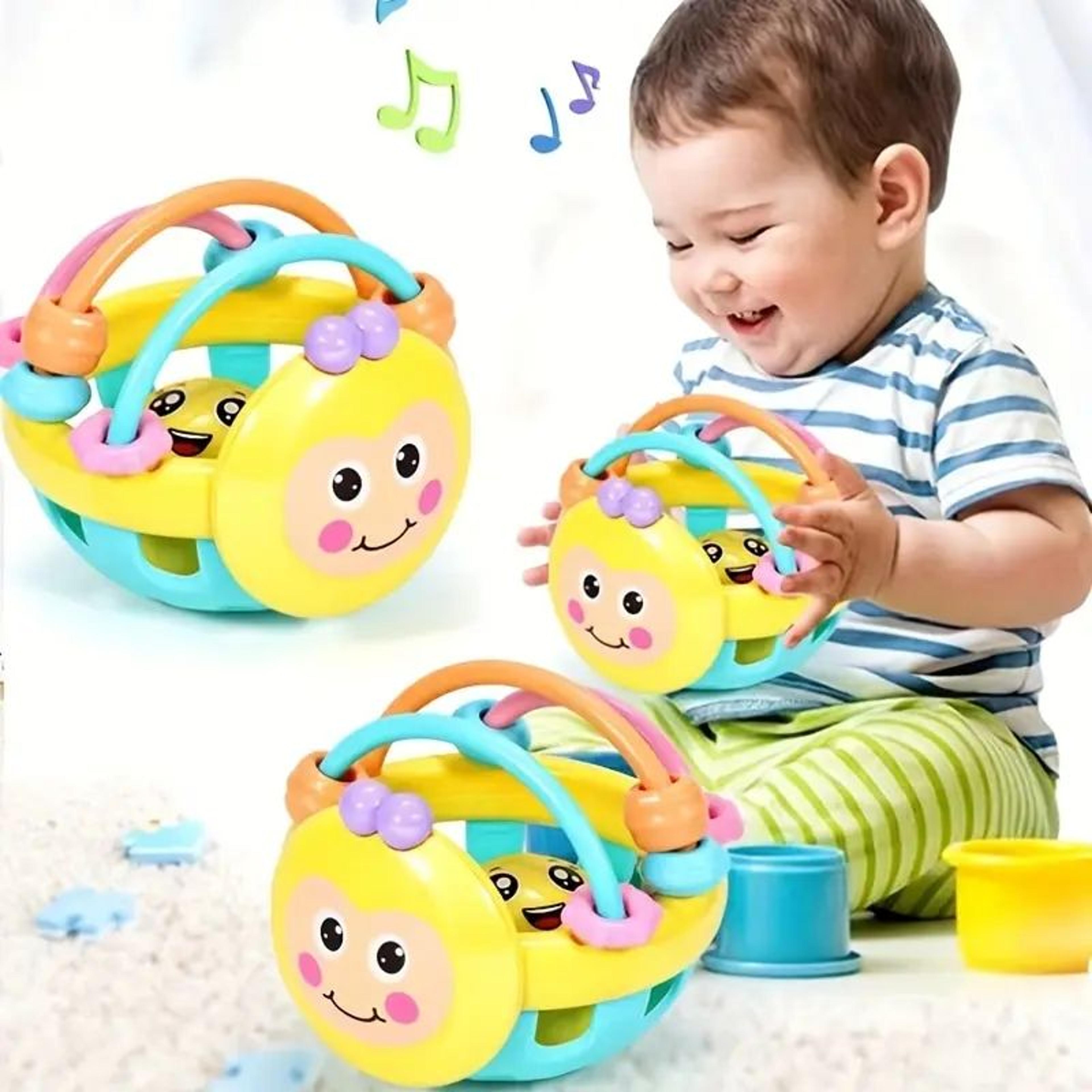 bendy baby rattle development ball – soft-grip sensory learning toy for infants