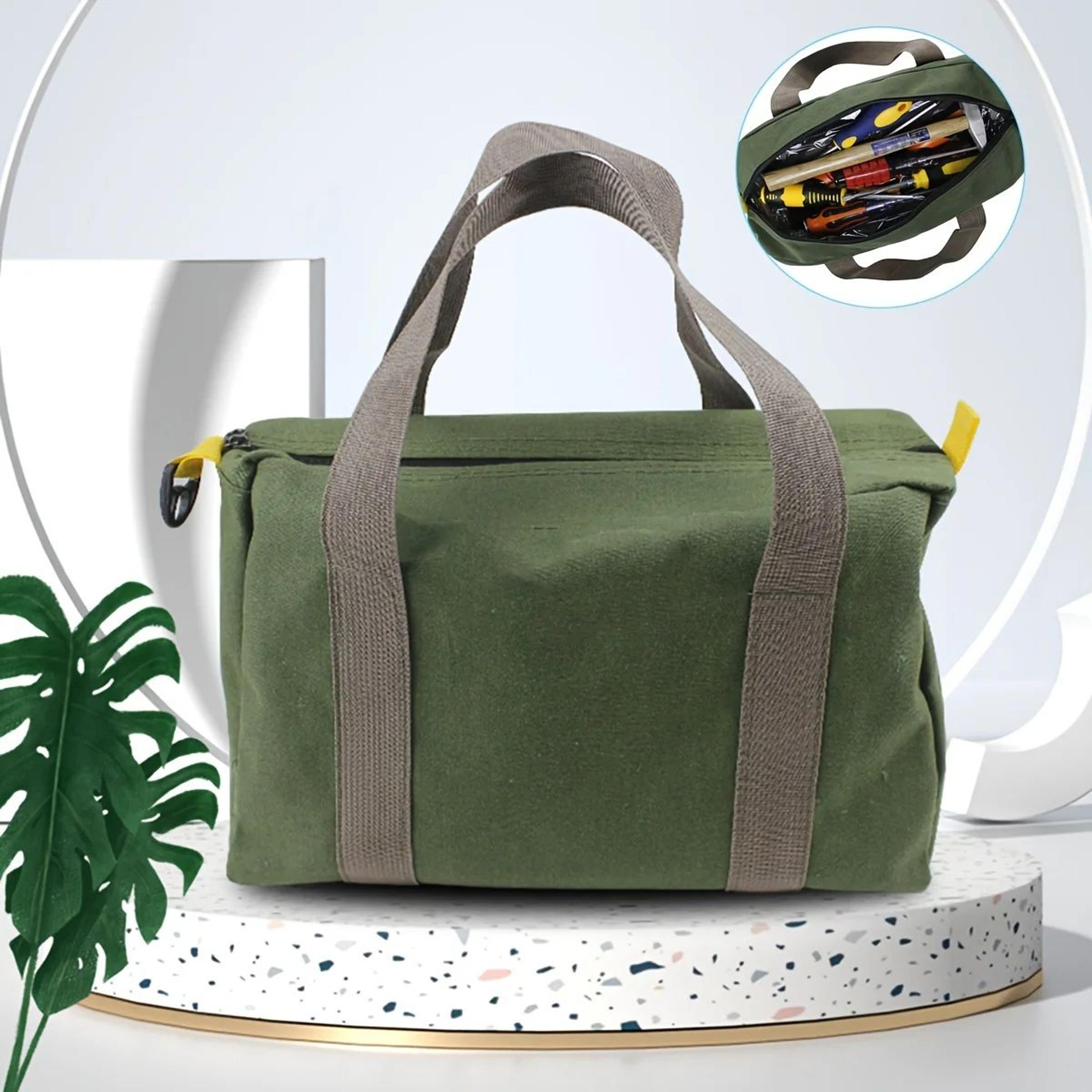 heavy-duty canvas tool bag - large capacity portable maintenance organizer