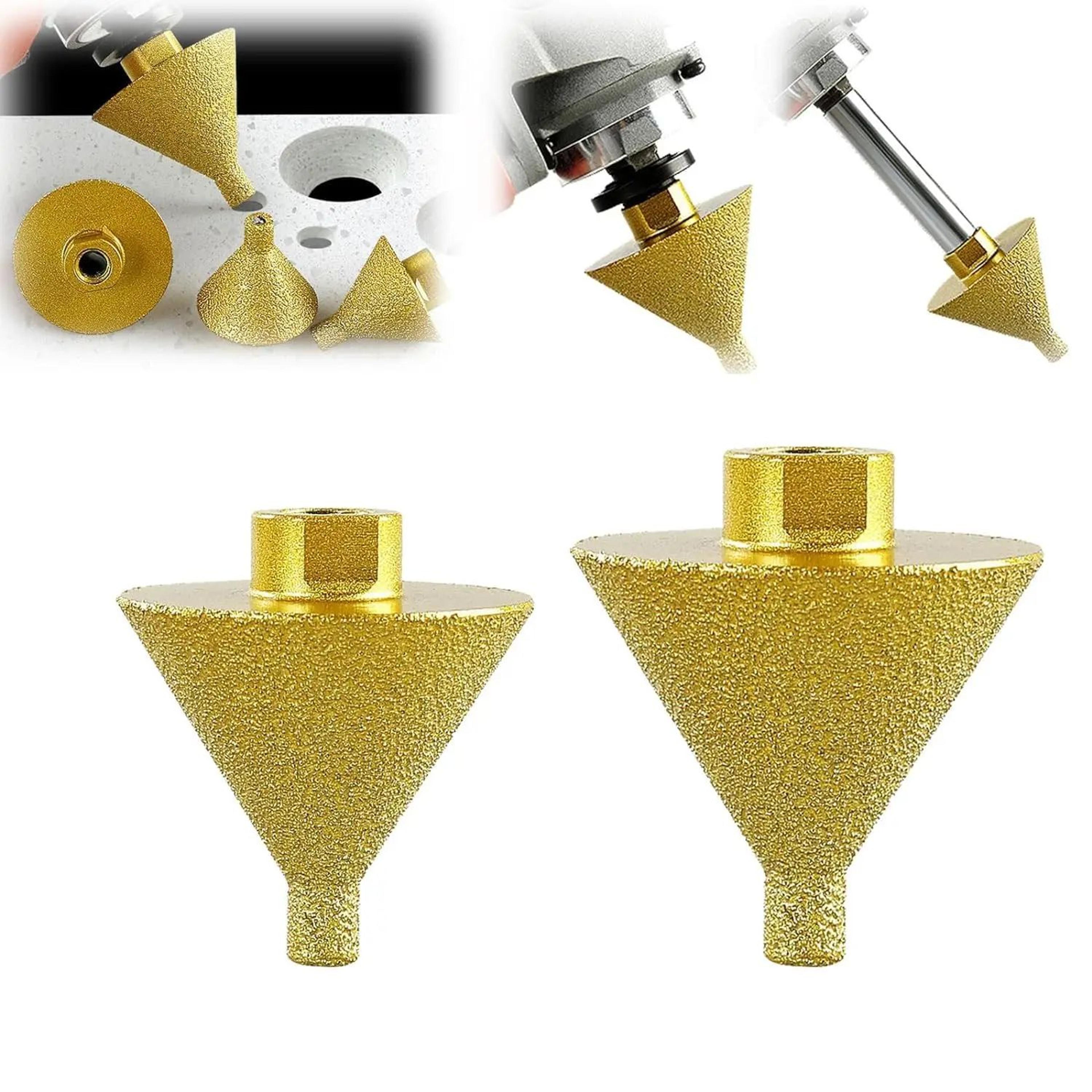 premium m10 38 mm diamond chamfer bit - tile, marble & concrete edge finisher