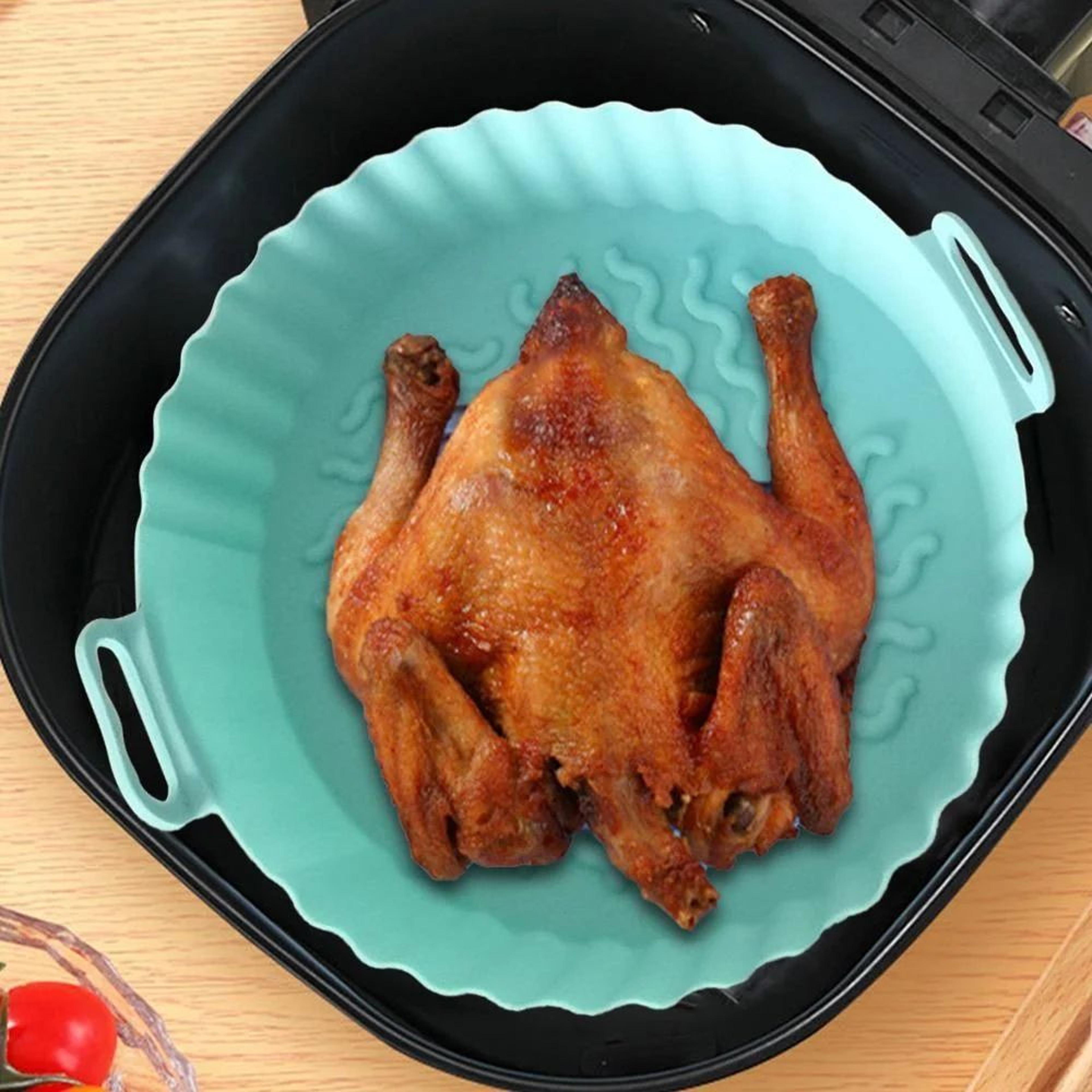 reusable silicone air fryer basket liner – non-stick, food-safe pot insert
