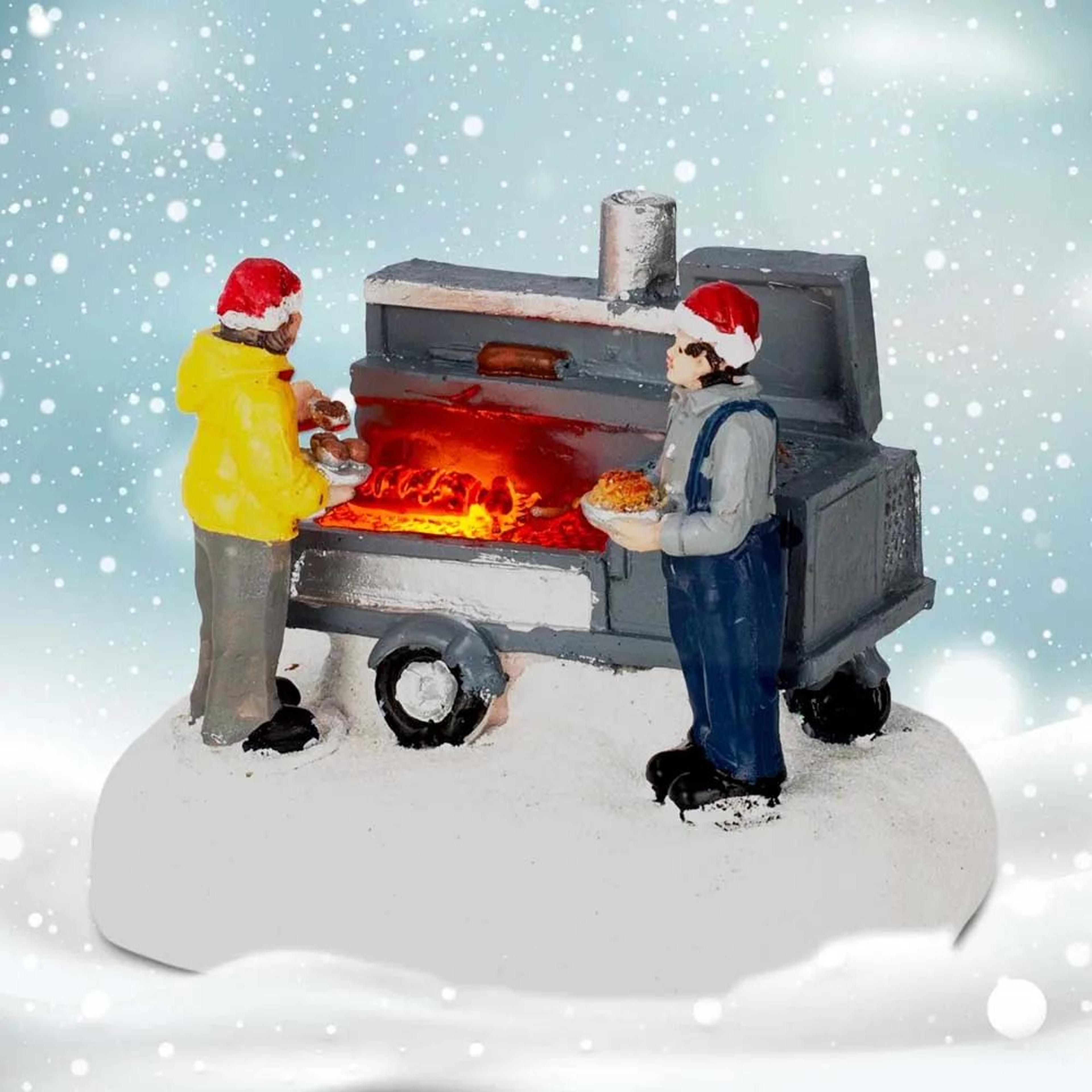 enchanting led christmas village display set – lighted miniature houses & holiday figurines