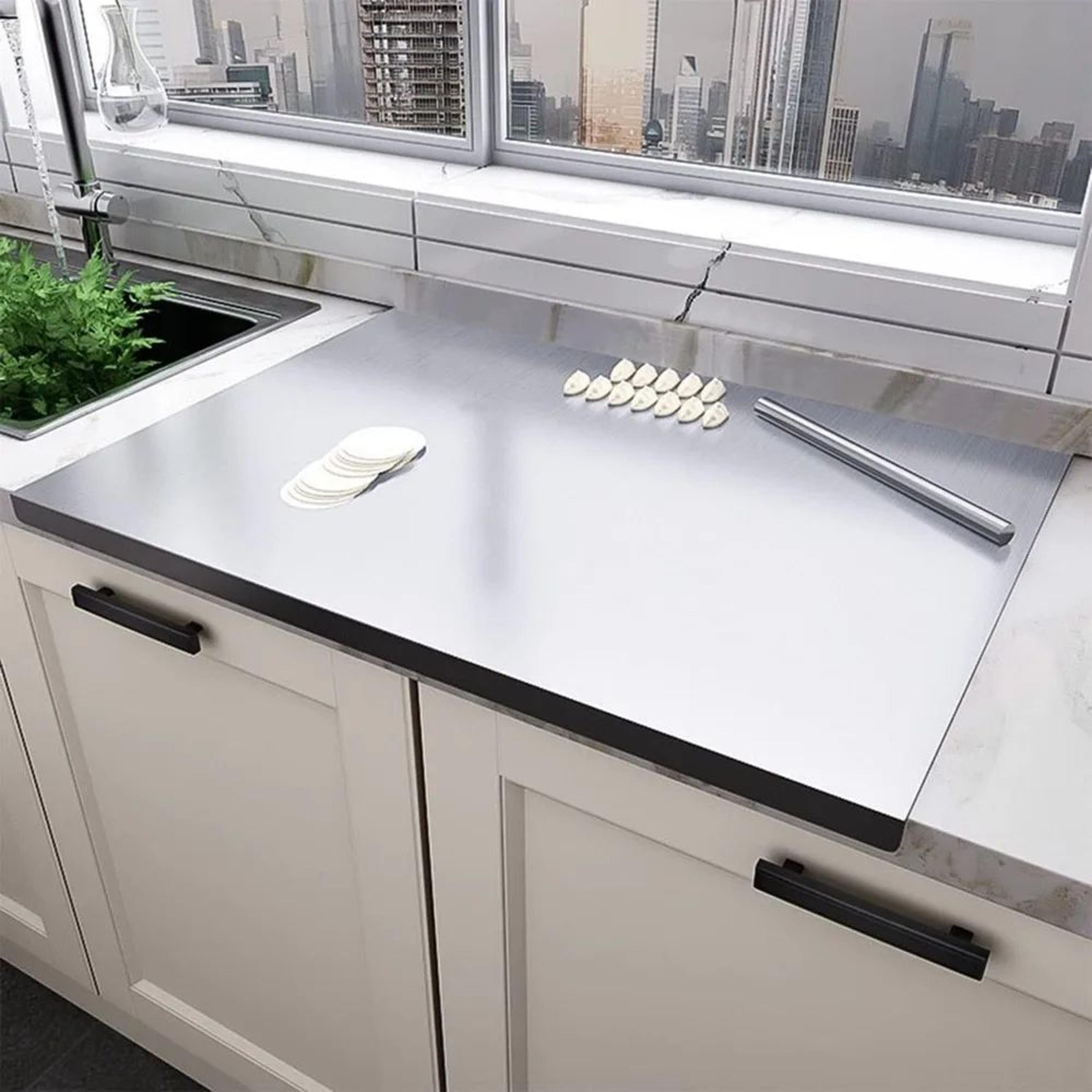 stainless steel kitchen cutting board pro – hygienic, durable & non-slip food prep surface