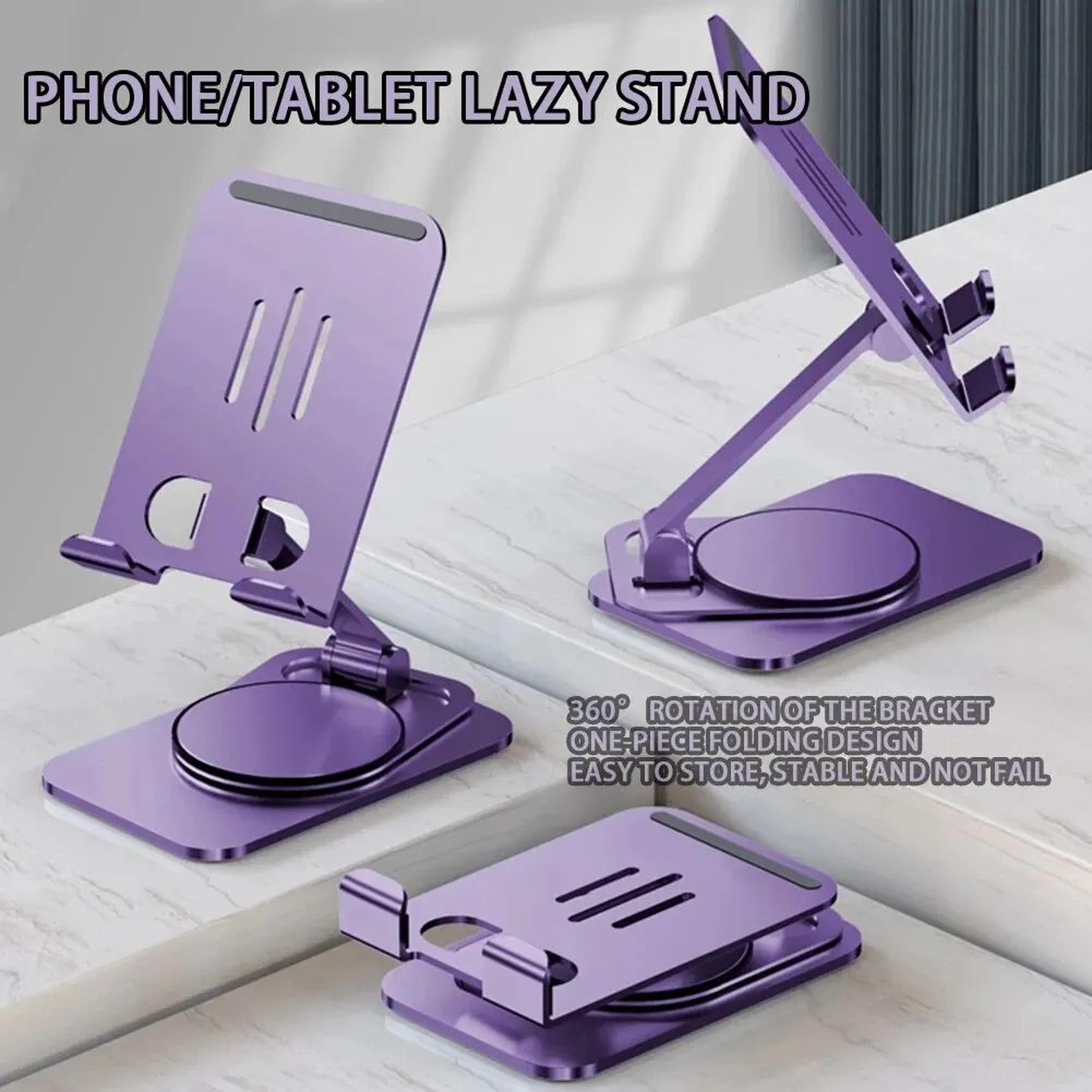 360° rotating foldable phone & tablet stand – adjustable lazy desk holder for mobile devices