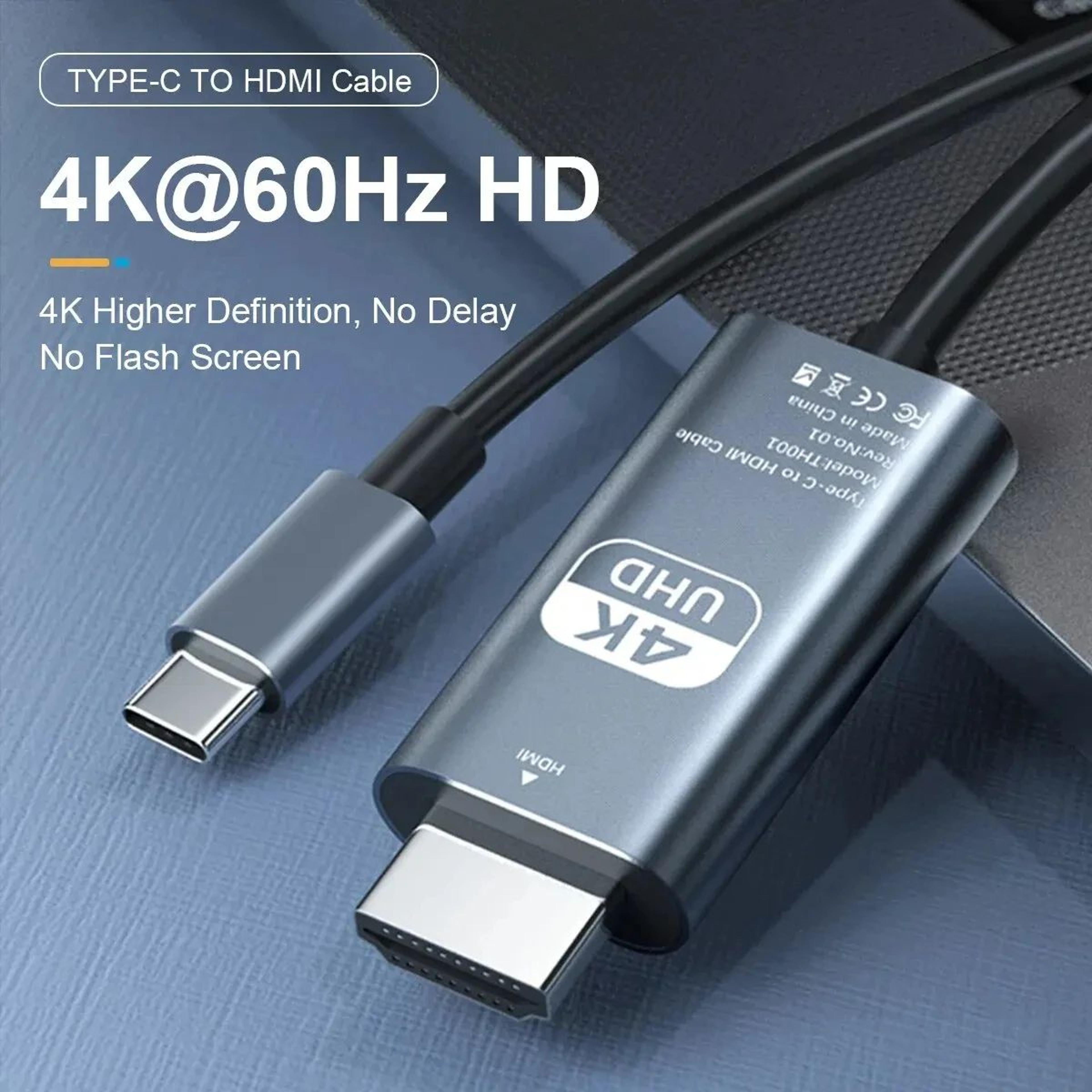 4k 60hz usb-c to hdmi cable for ultra-clear screen mirroring