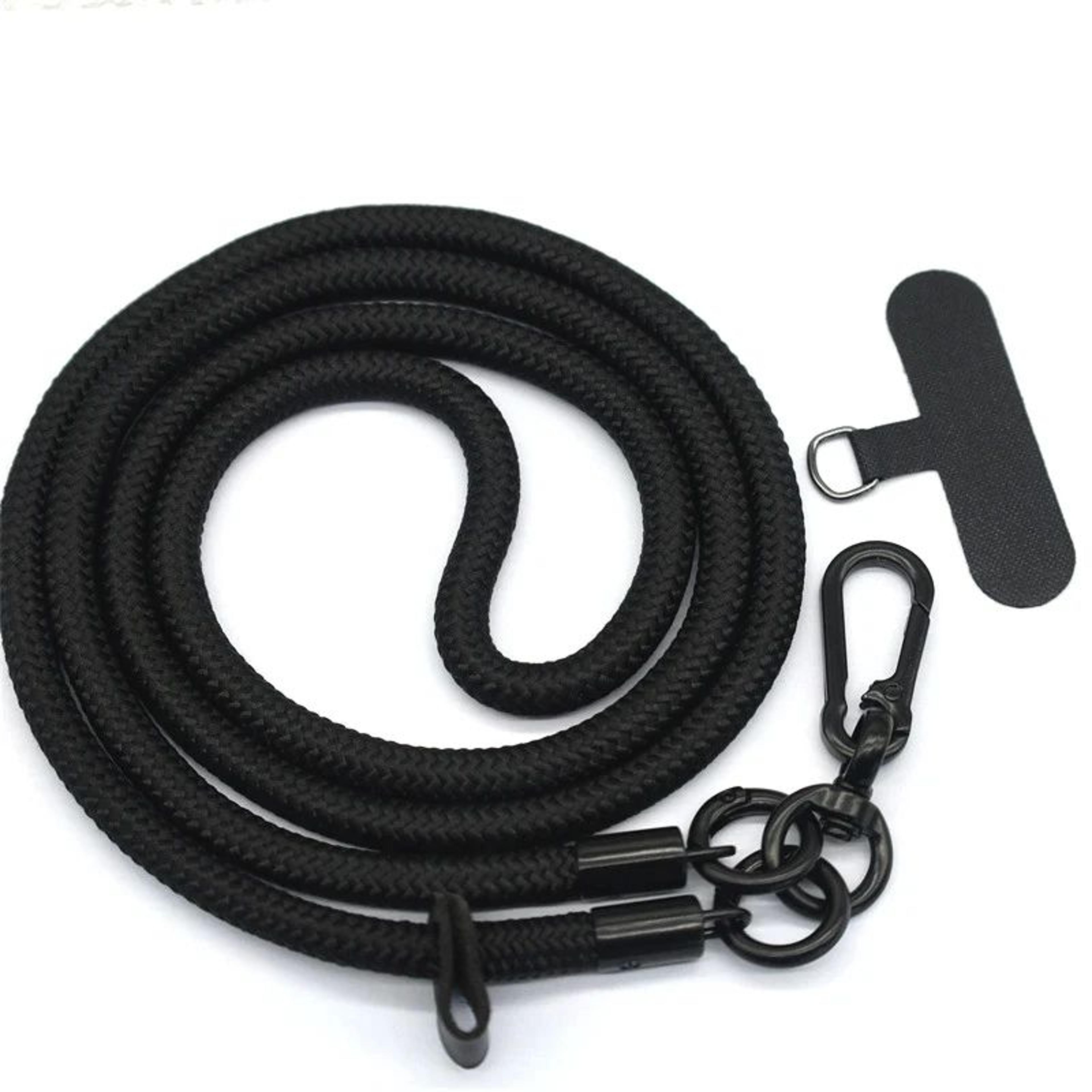 universal anti-loss phone lanyard strap – woven crossbody mobile hanging rope with detachable back clip