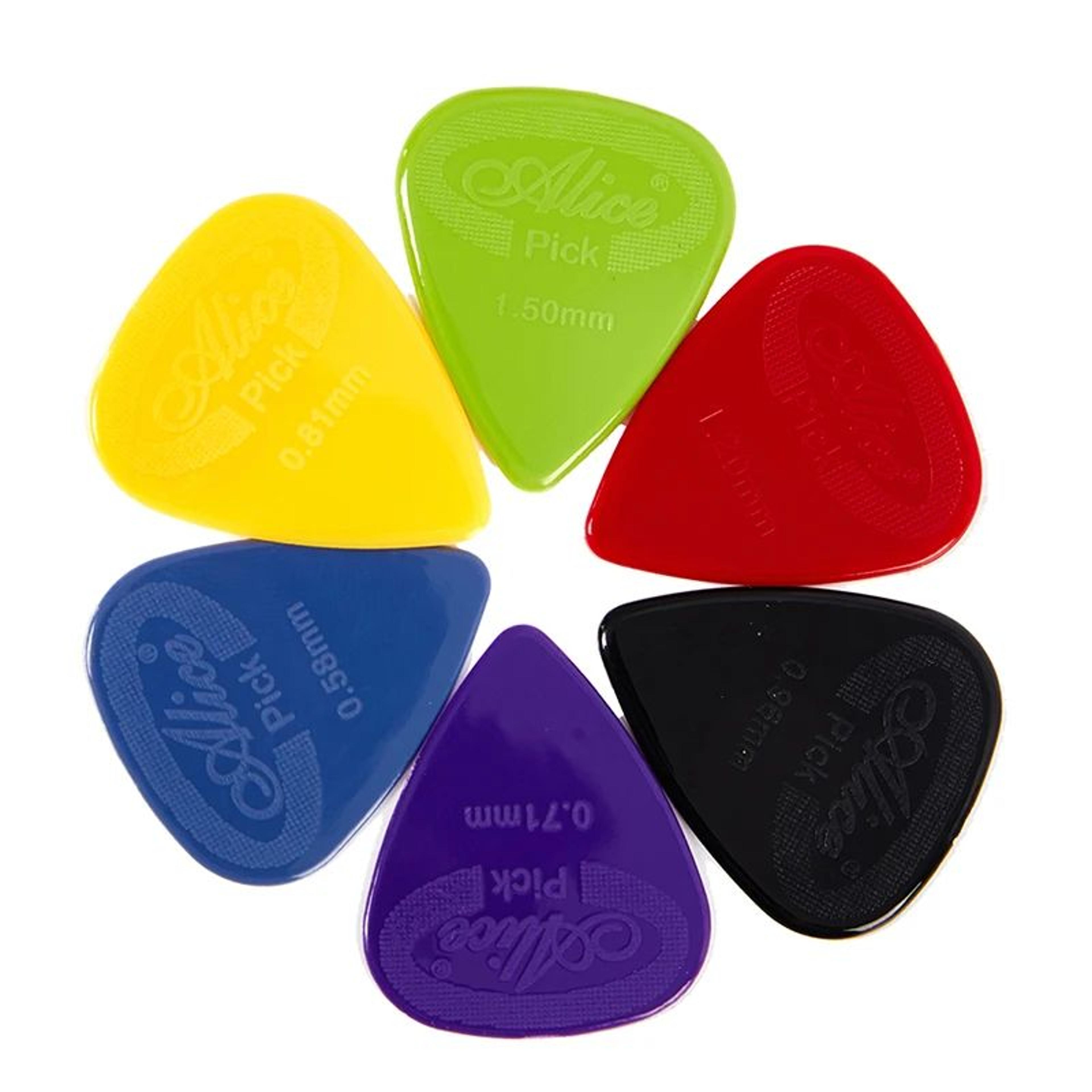 alice non-slip nylon guitar picks – 10-piece grip-enhanced pick set for smooth, controlled playing