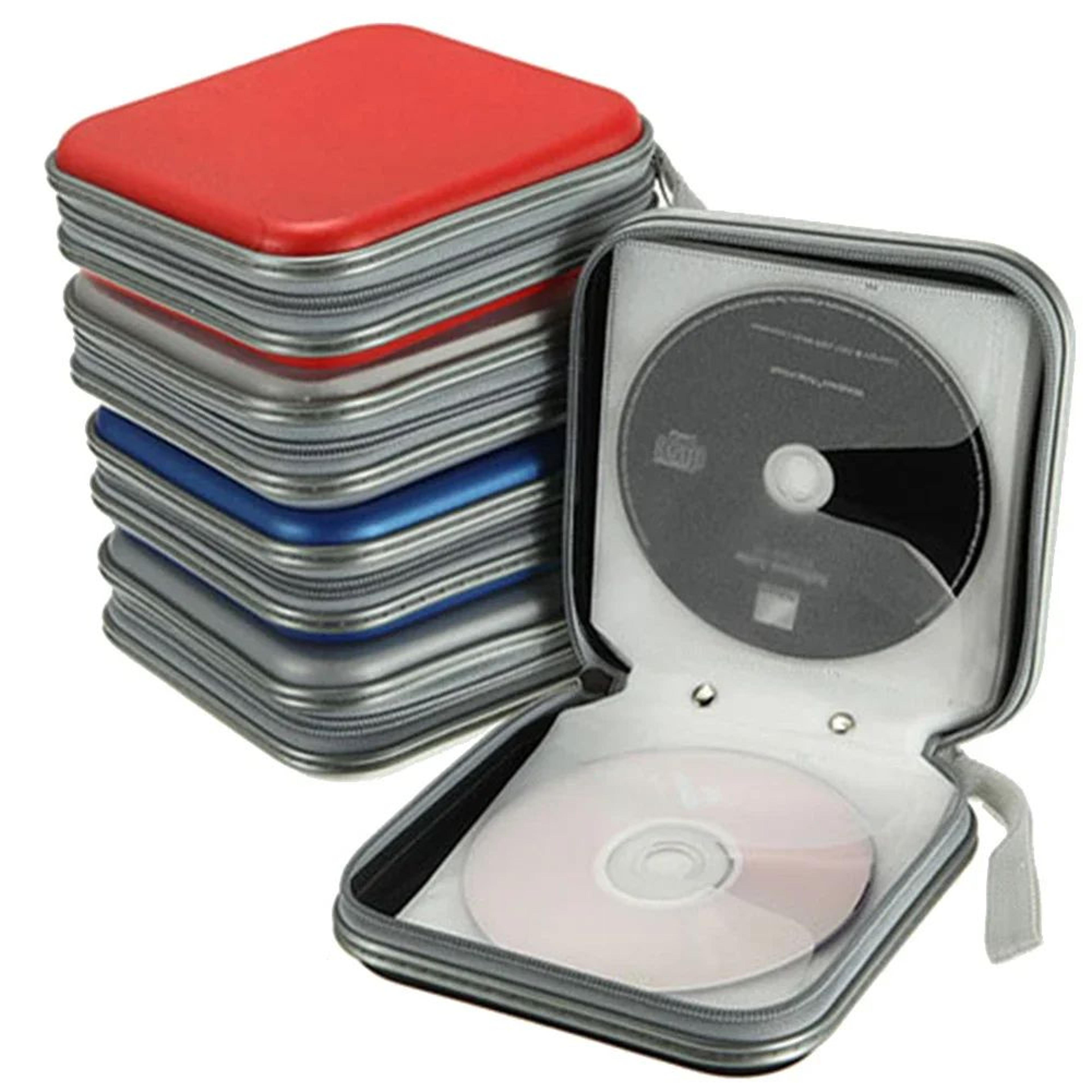 portable eva cd dvd storage case – 40 capacity zipper organizer for home, office & car