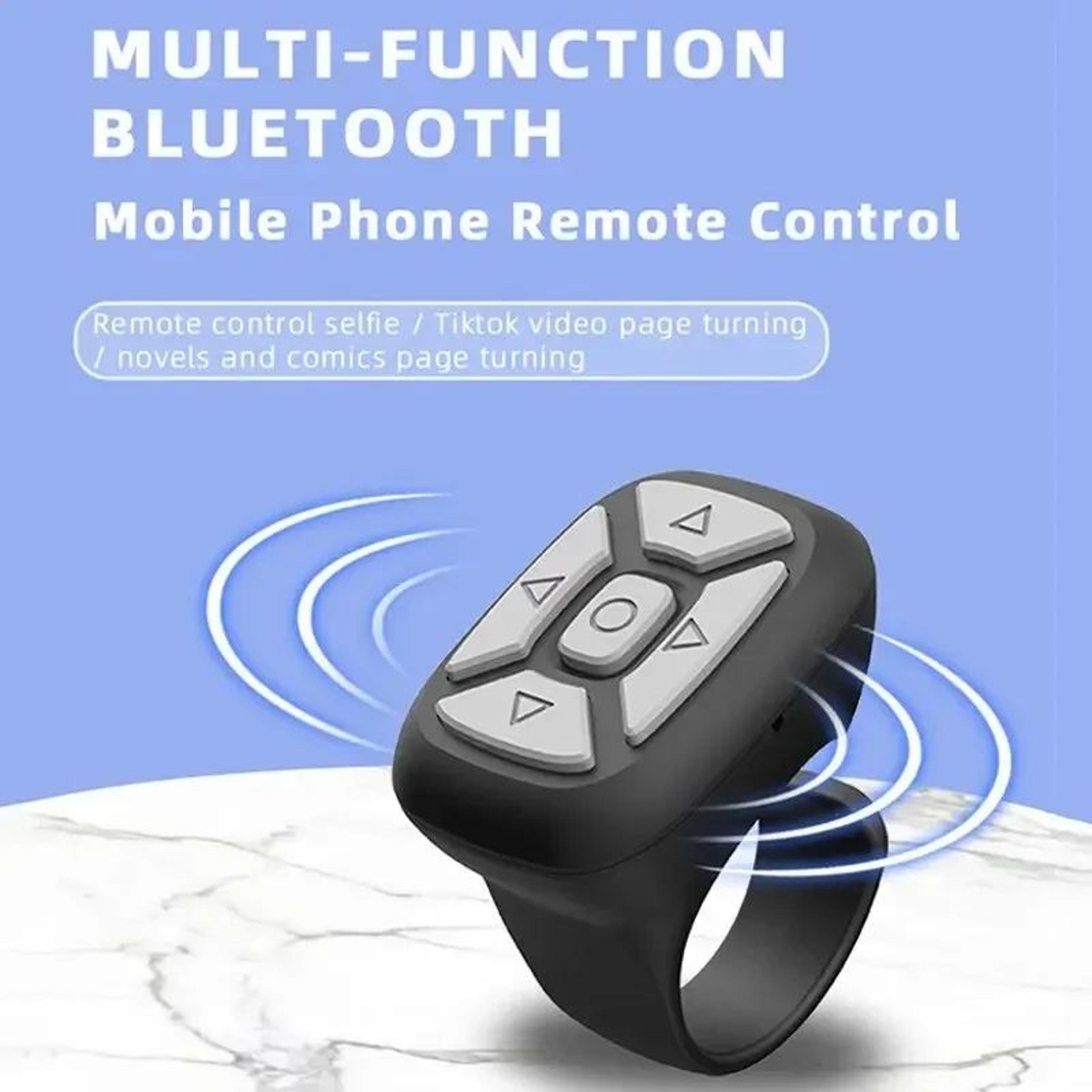 bluetooth selfie remote ring for phones – wireless camera & music controller
