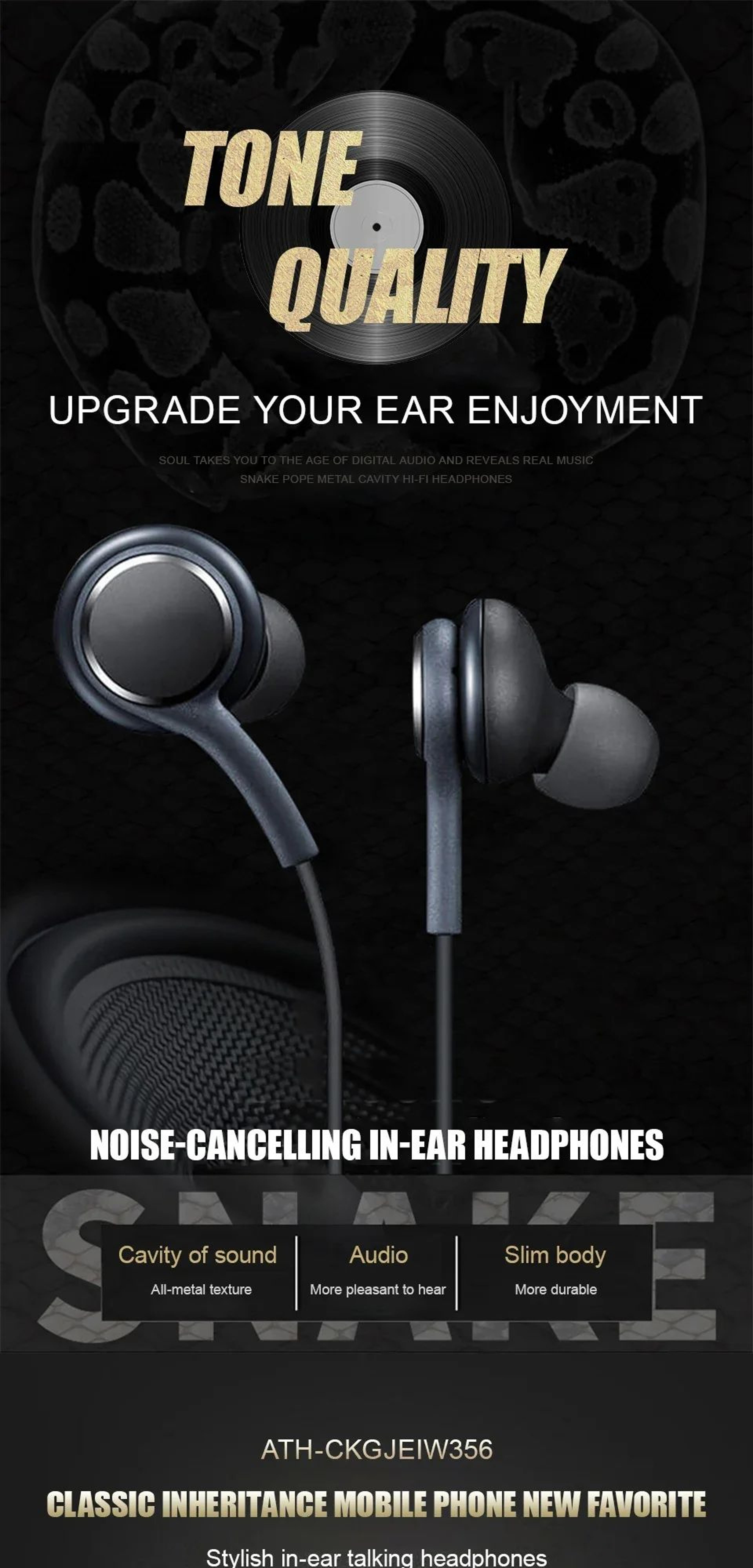 usb-c wired earphones for samsung galaxy – hi-fi sound, built-in mic & comfort fit
