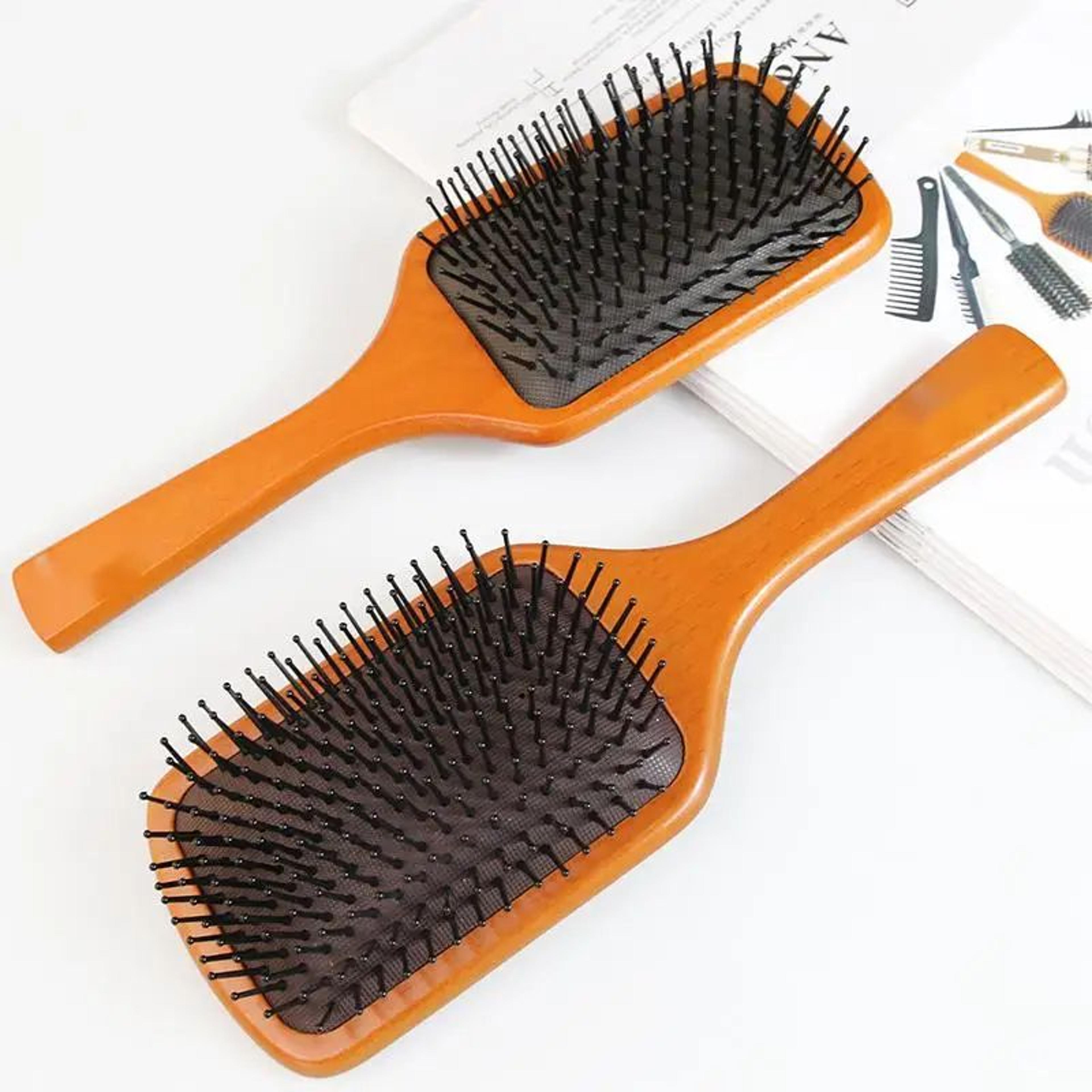 wooden air cushion scalp massage comb for curly hair & hair loss care