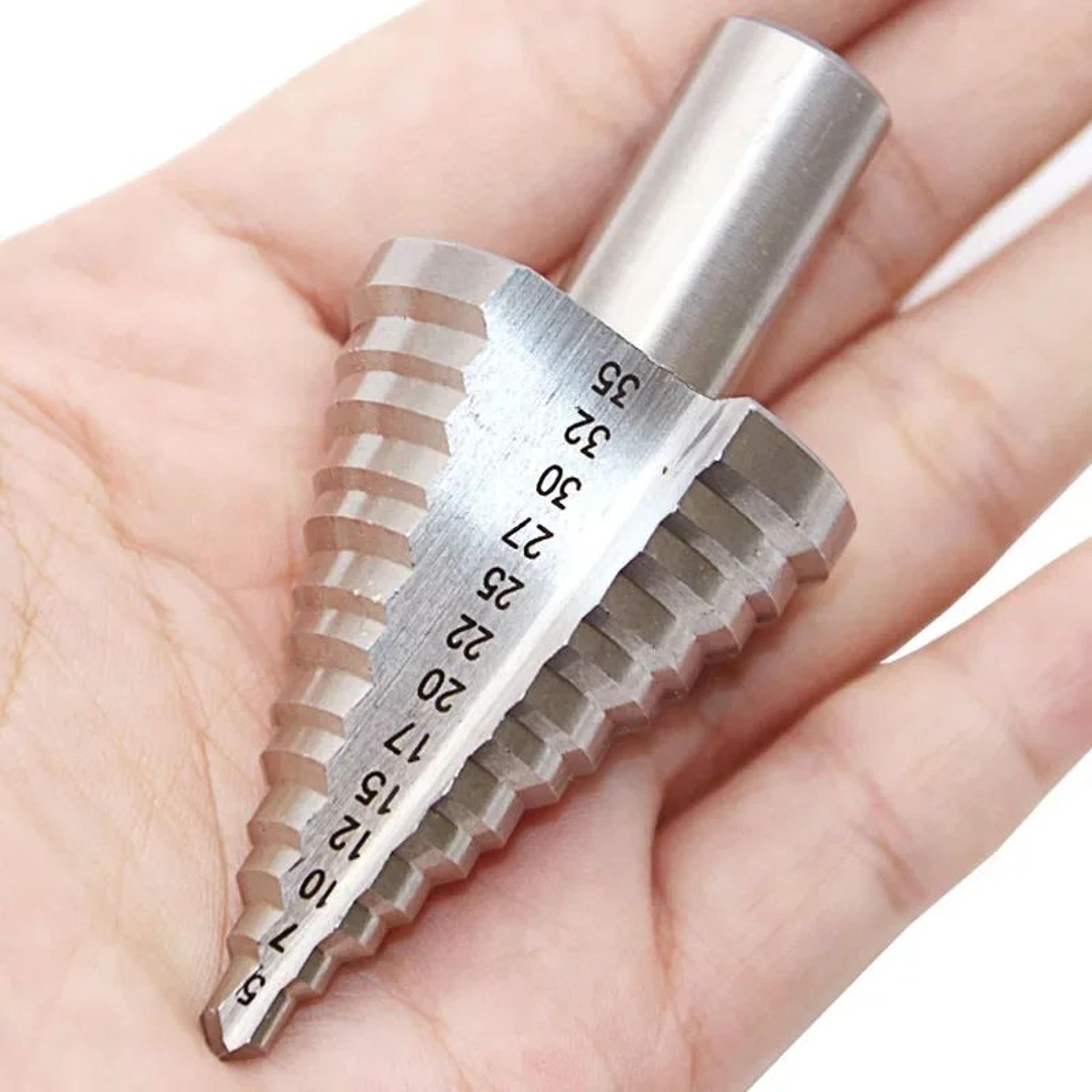 high-speed hss step drill bit 5–35mm for metal, wood & plastic