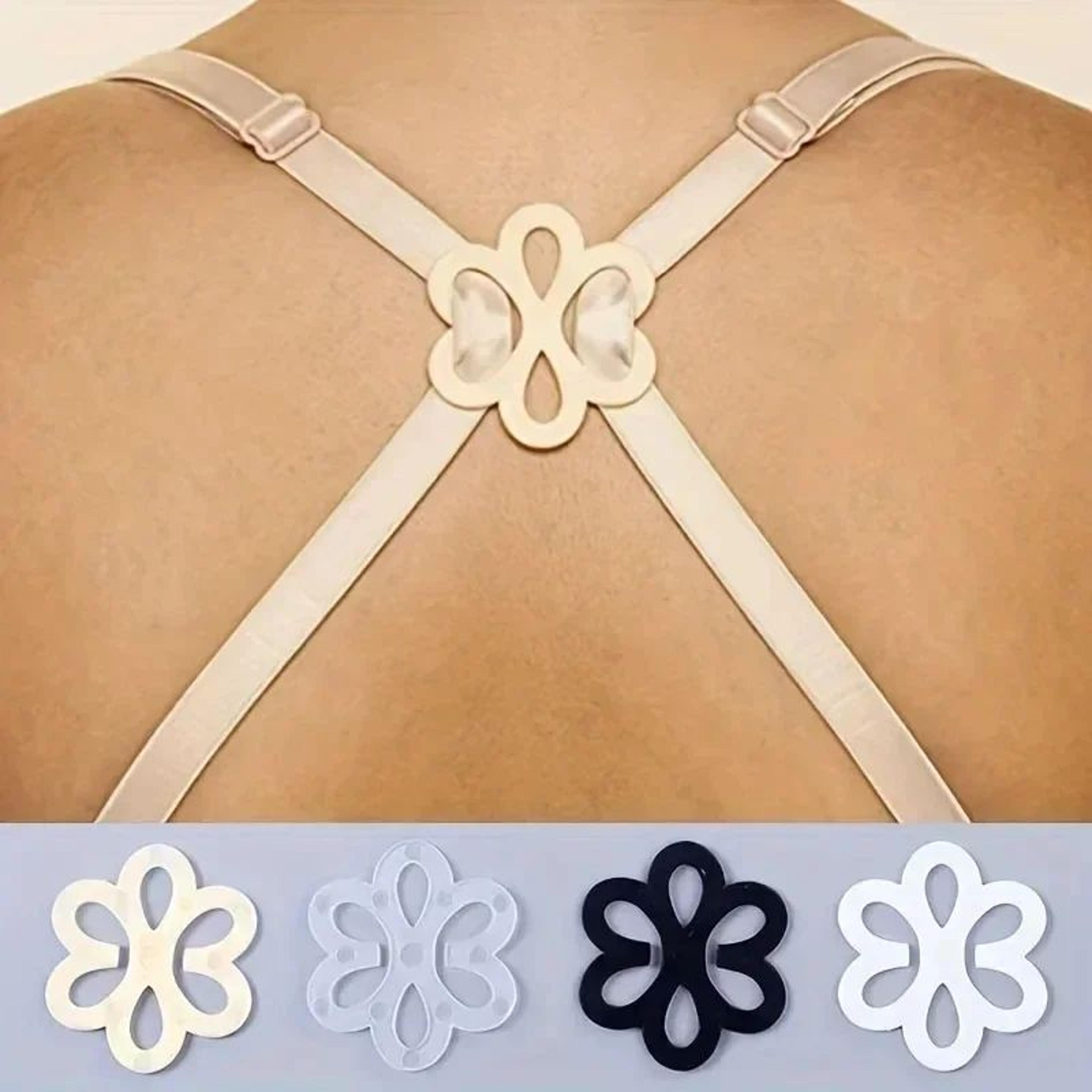 flower-shaped bra strap clips – non-slip bra strap concealers for a seamless, braless look (20-pack)