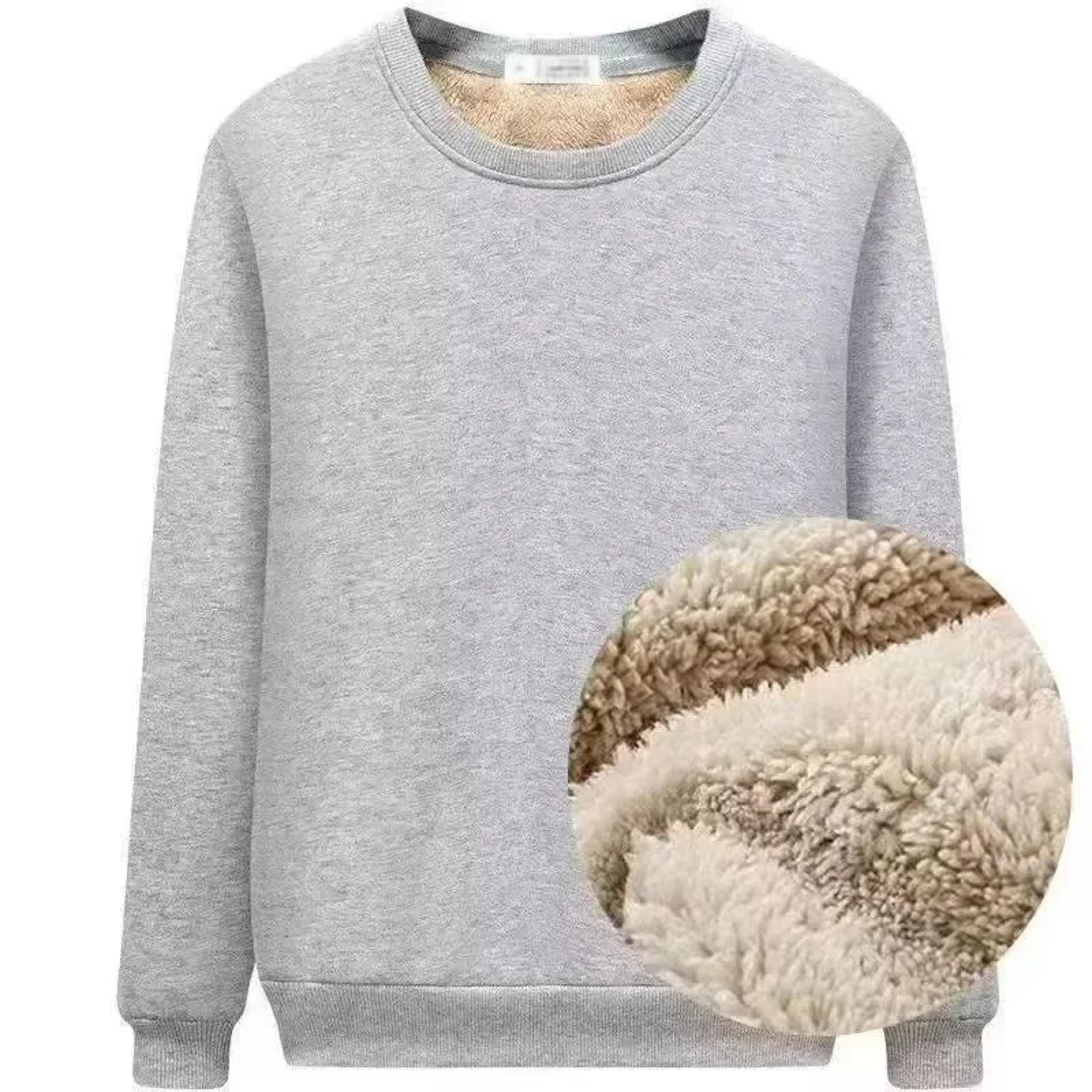 mens korean winter fleece thermal base layer - soft warm long sleeve shirt