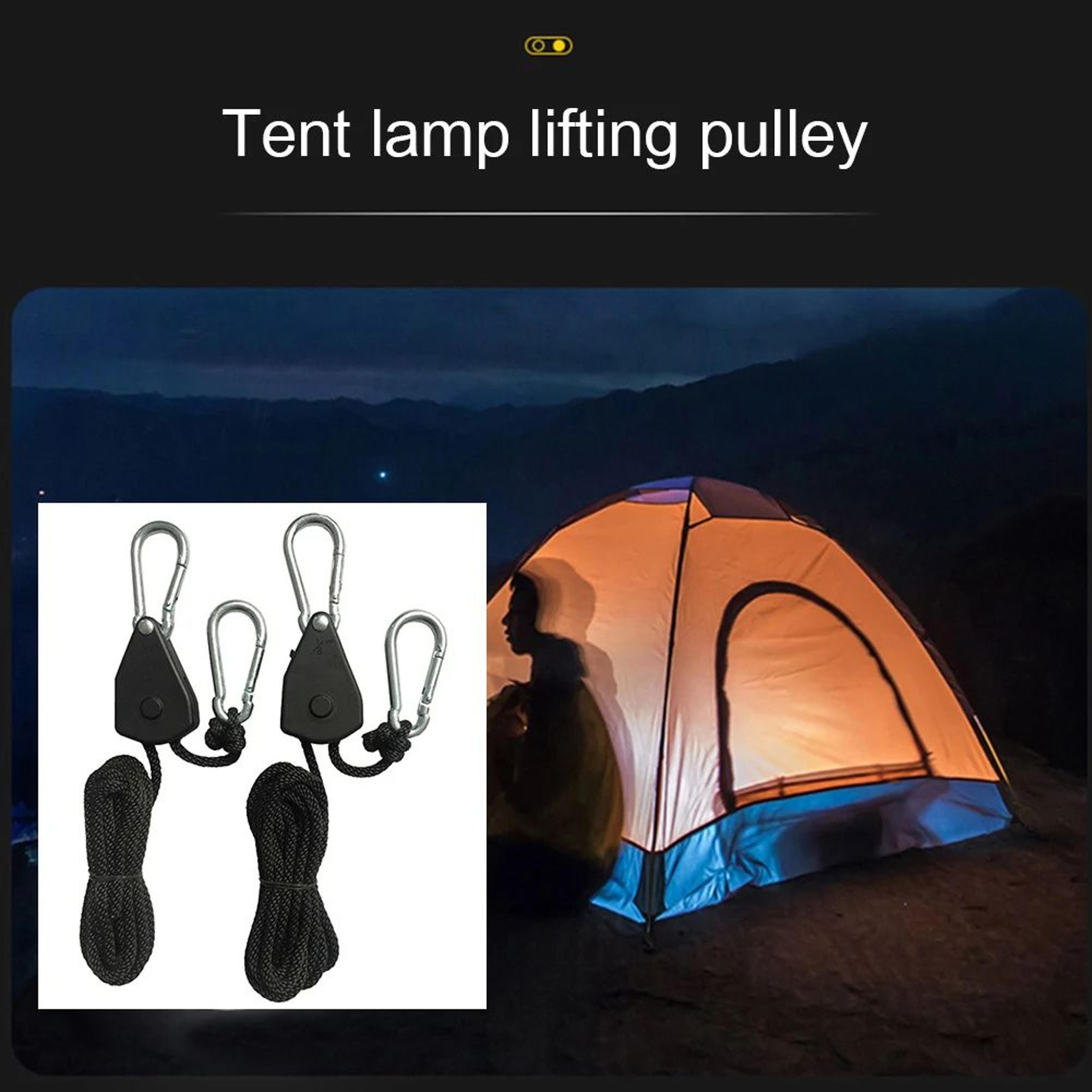 ultimate outdoor tent ratchet rope tensioner set - adjustable camping guyline pulley system