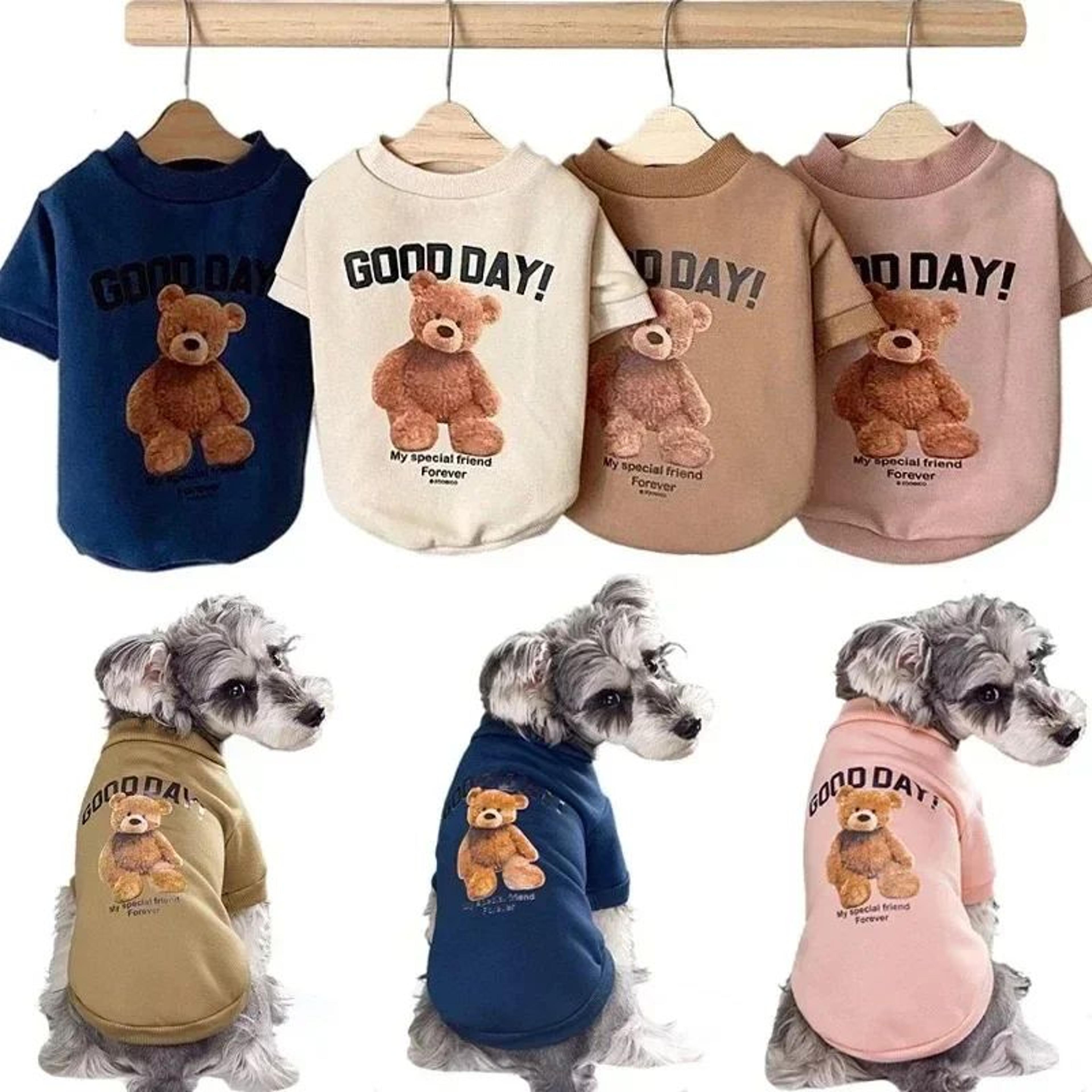 cozy bear winter dog sweater – warm pullover jacket for small & medium pets