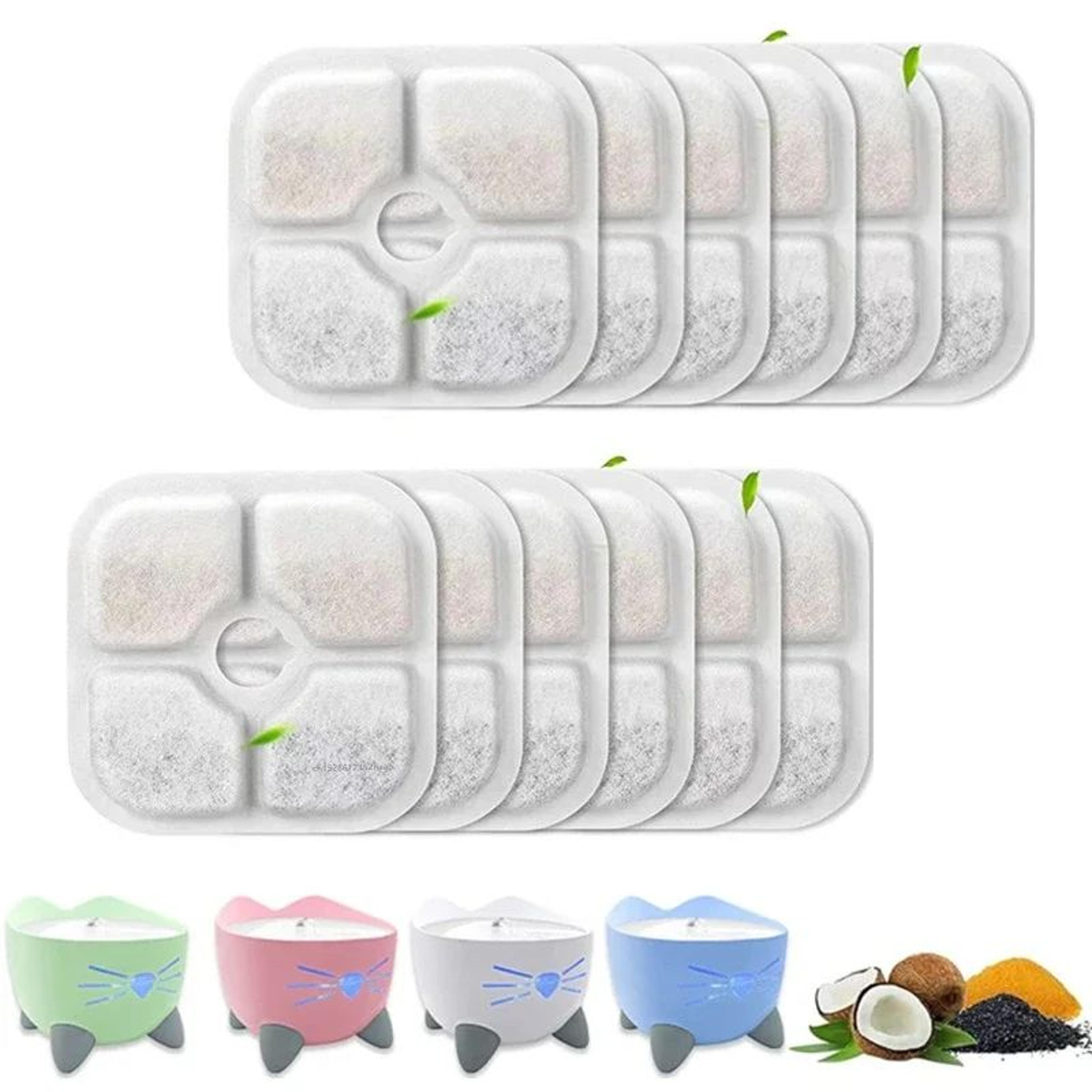 triple-layer cat water fountain filter replacements for pixi – fresh, clean water (6-pack or 12-pack)