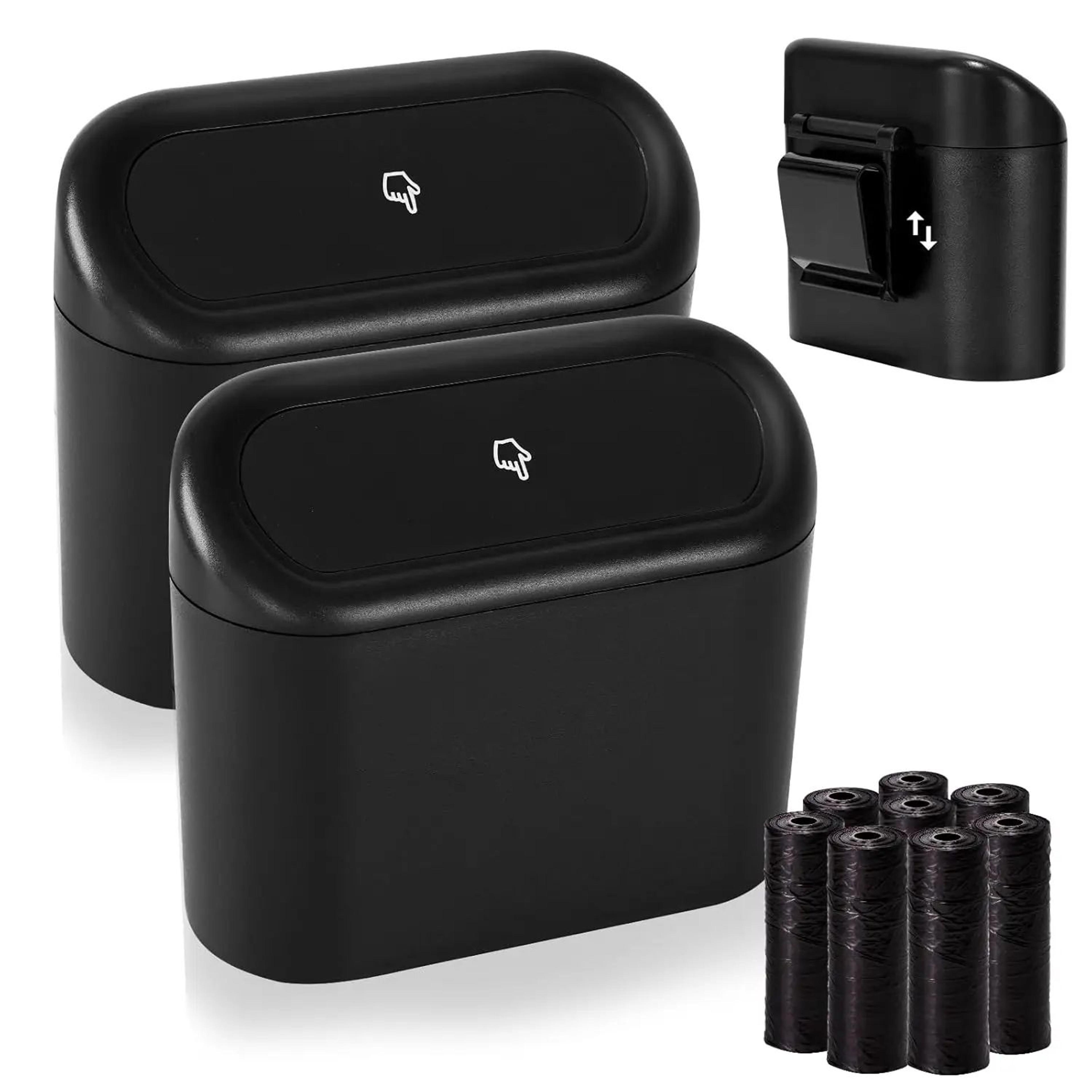 universal leakproof car trash can with lid – mini vehicle garbage bin organizer