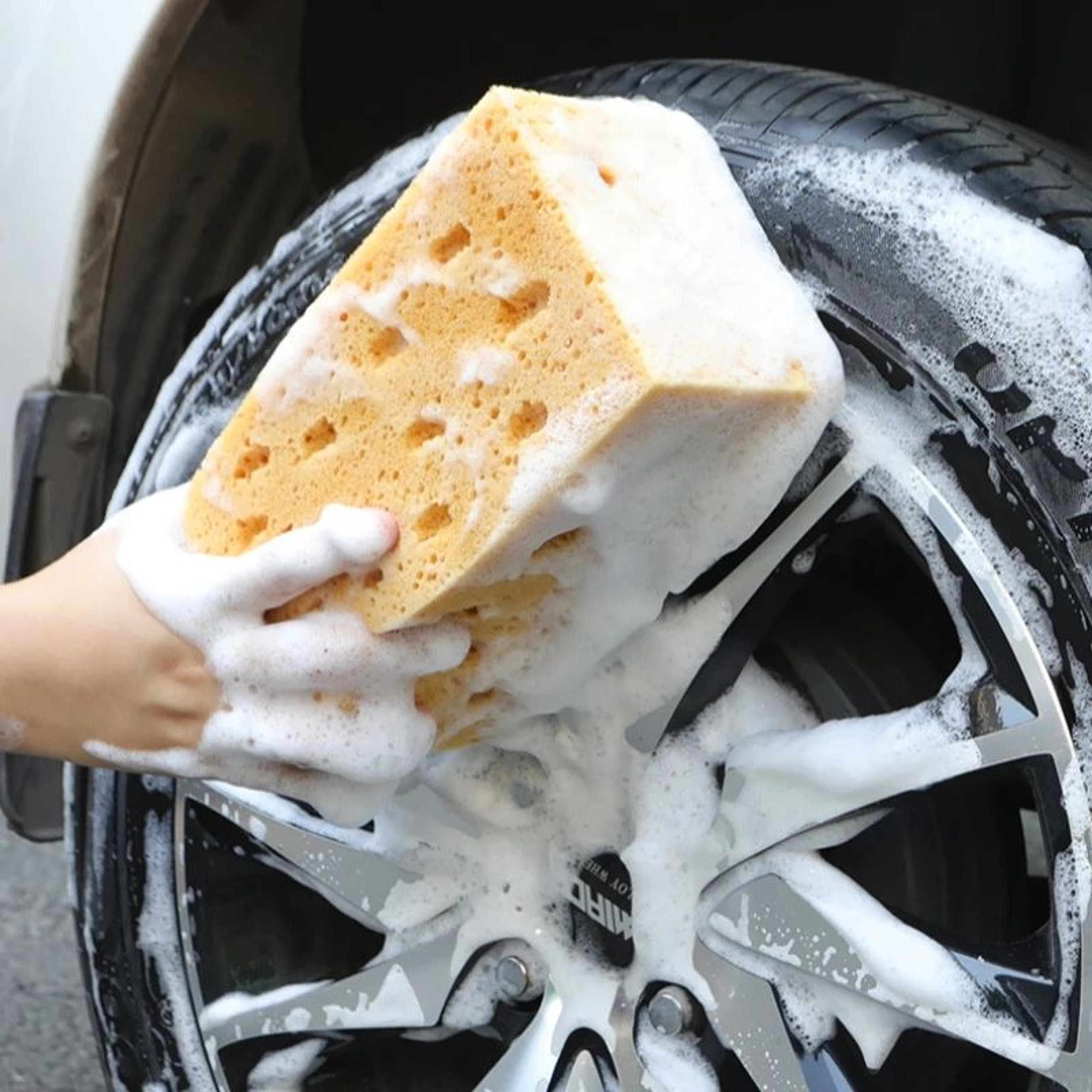 thick honeycomb car wash sponge – super absorbent foam cleaning block for scratch-free shine