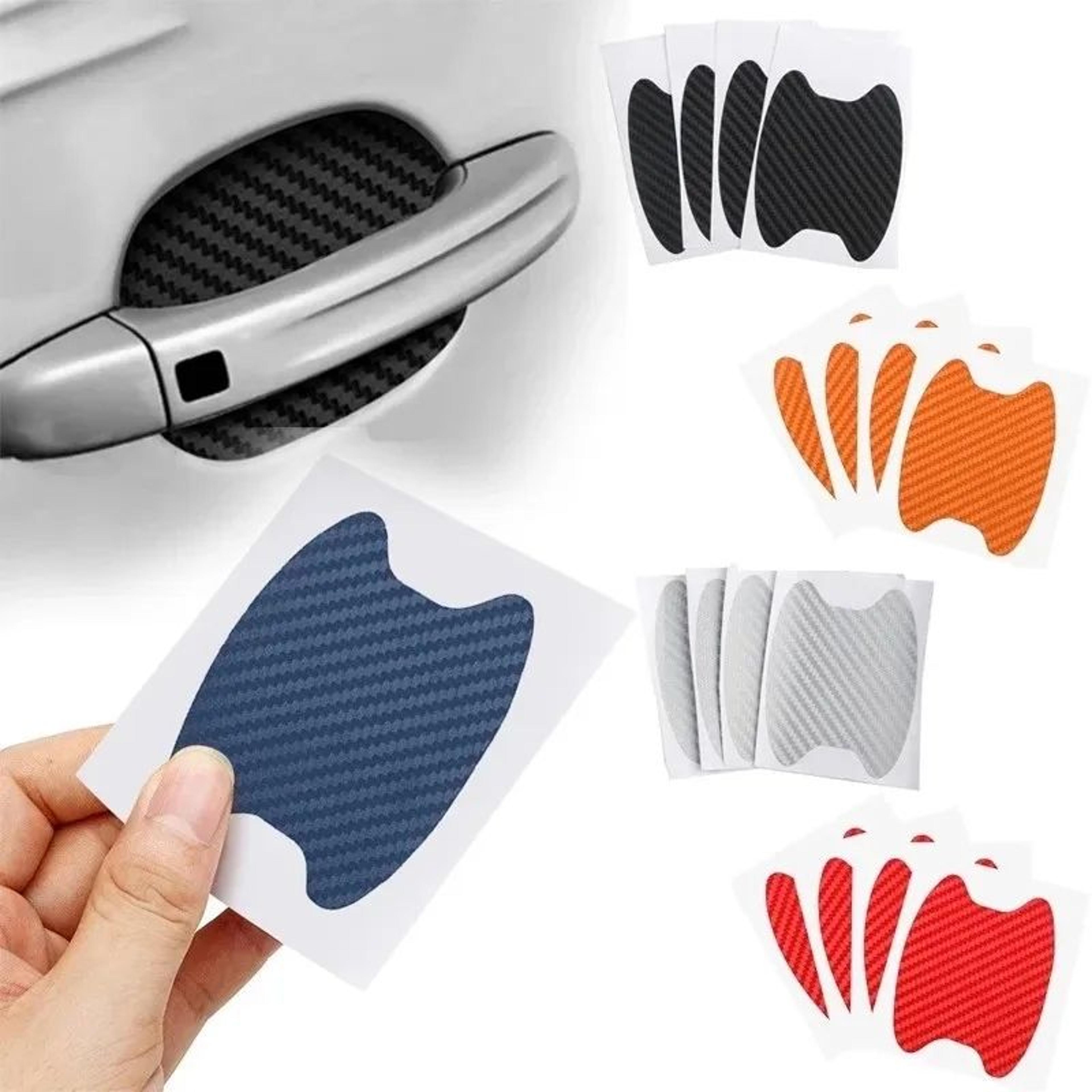 carbon fiber car door handle scratch protector – 4-piece car door protection film for exterior styling & paint defense