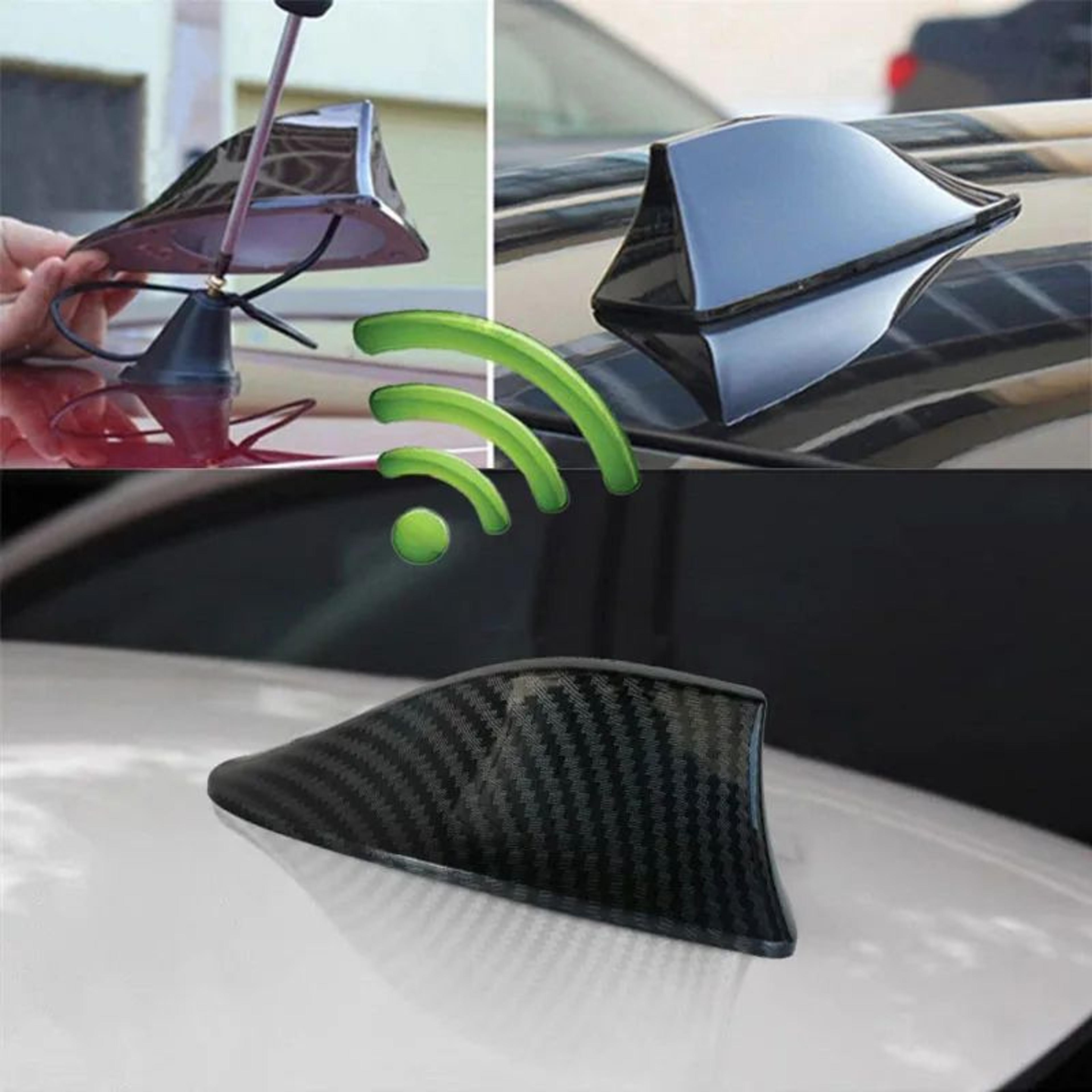 sleek shark fin antenna cover – universal car roof radio signal aerial upgrade