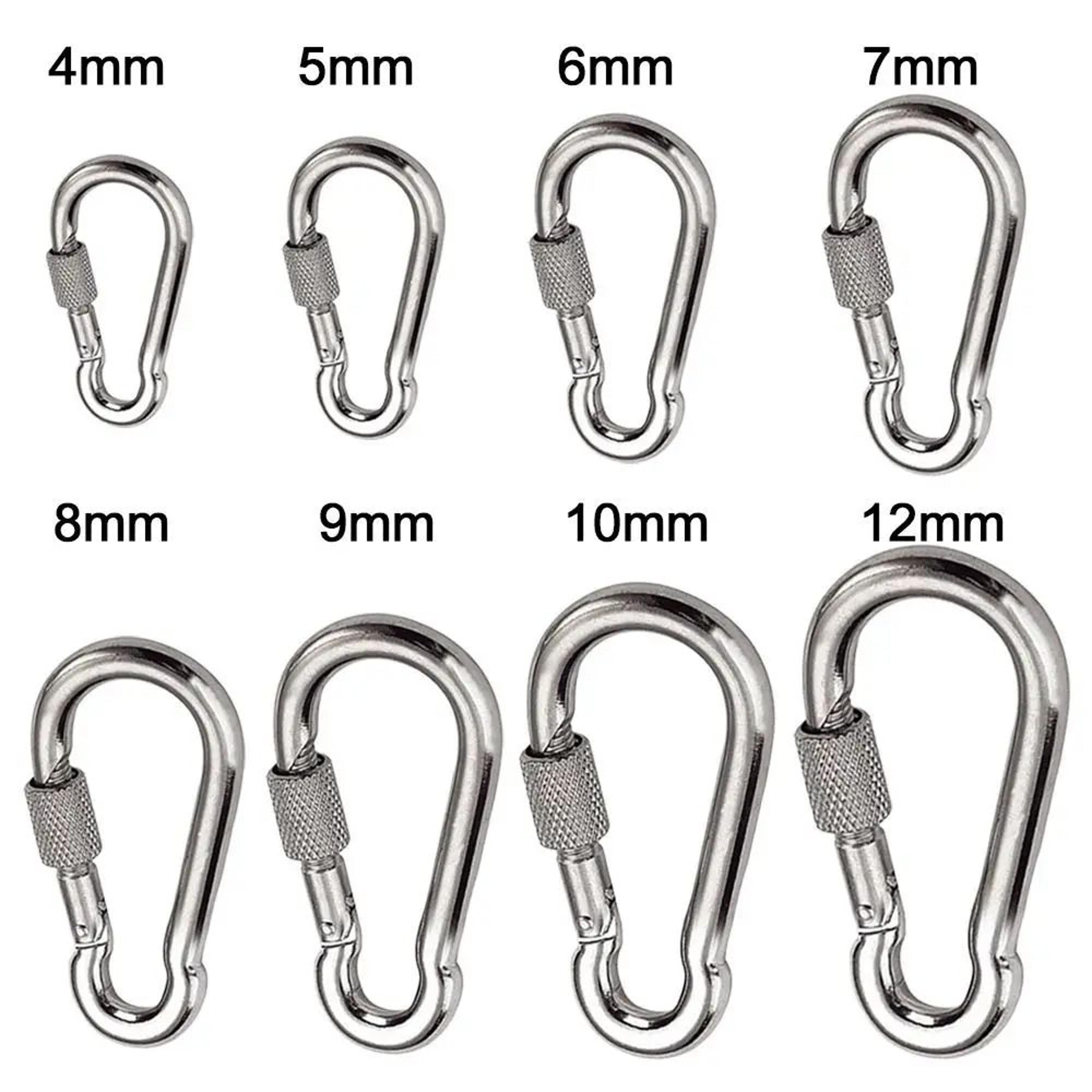 stainless steel quick link screw lock carabiner (m4–m12) – spring snap hook for camping, travel & rigging