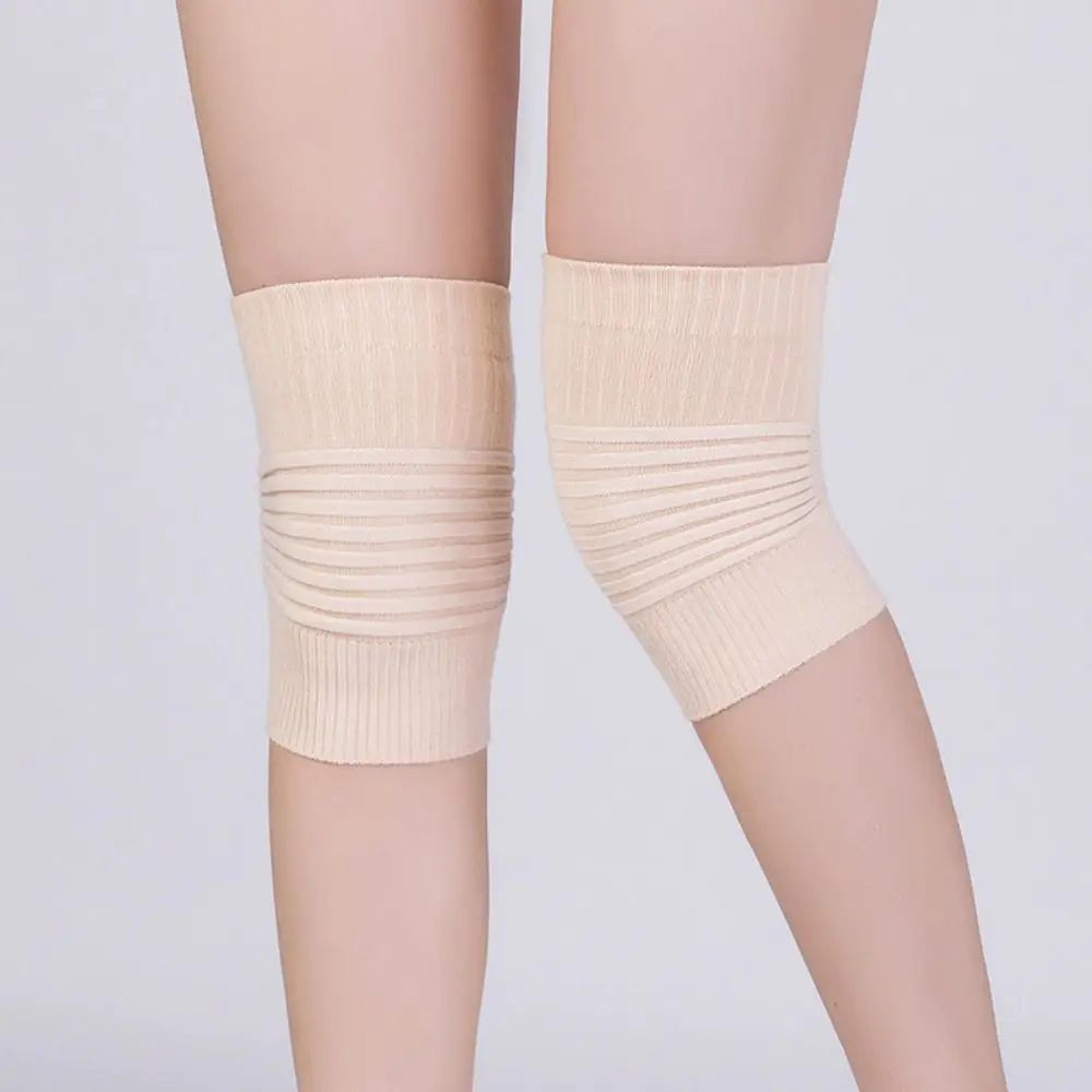 cotton stripe knee compression sleeve – breathable sports knee support brace (unisex)