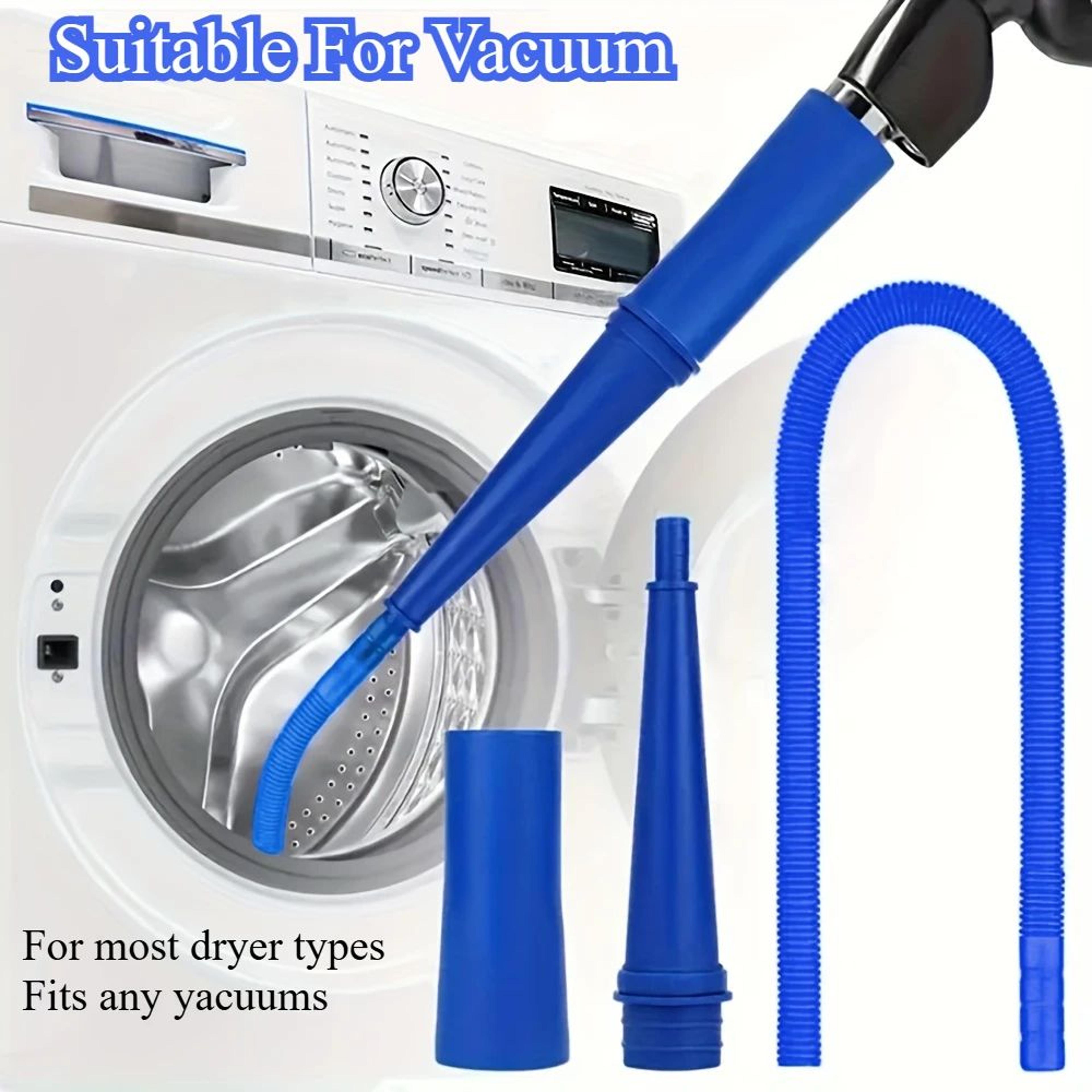 dryer vent cleaning kit with vacuum hose attachment and flexible lint brush - deep lint remover for safer, faster drying