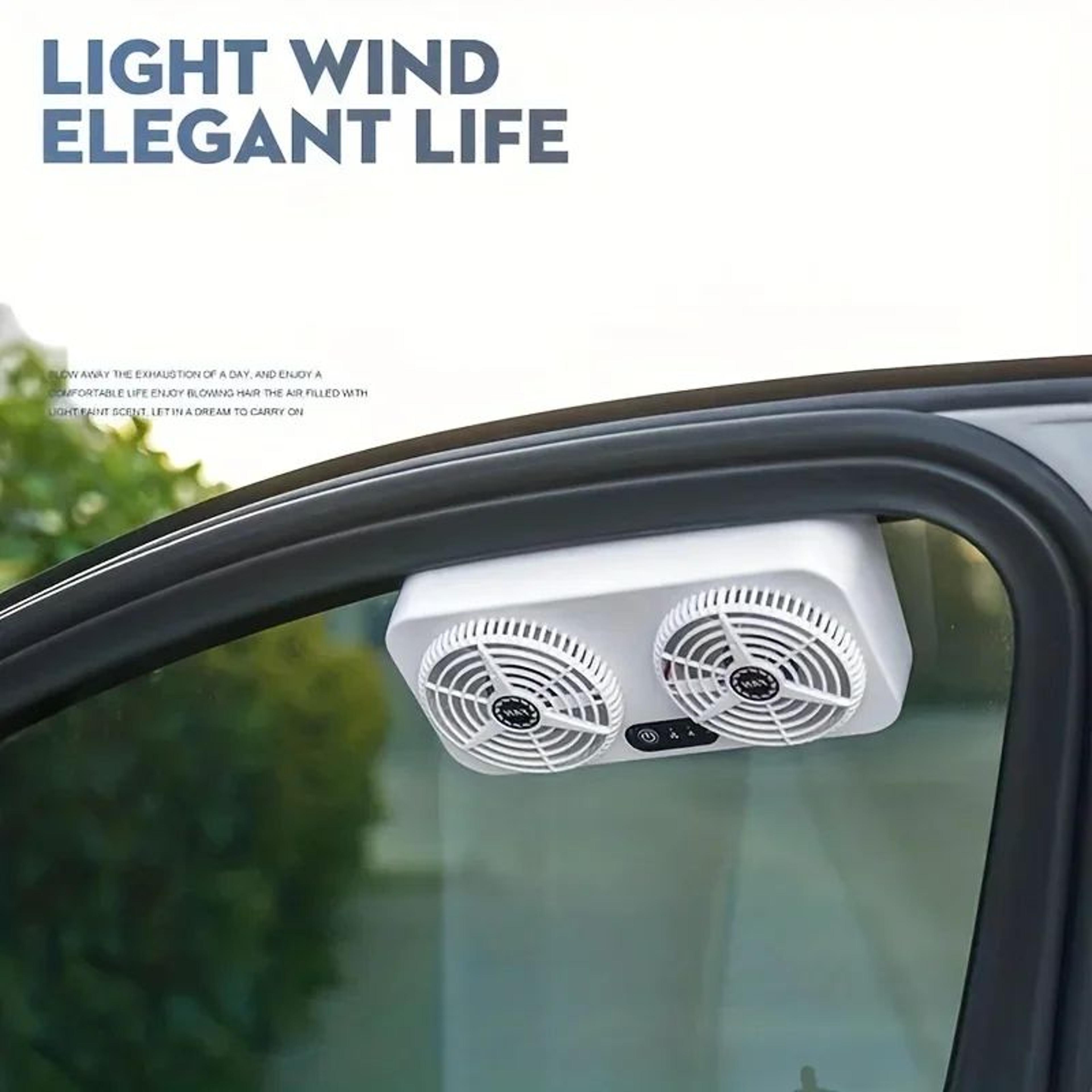 usb car exhaust fan window ventilator – portable car cooling fan for fast heat & odor removal