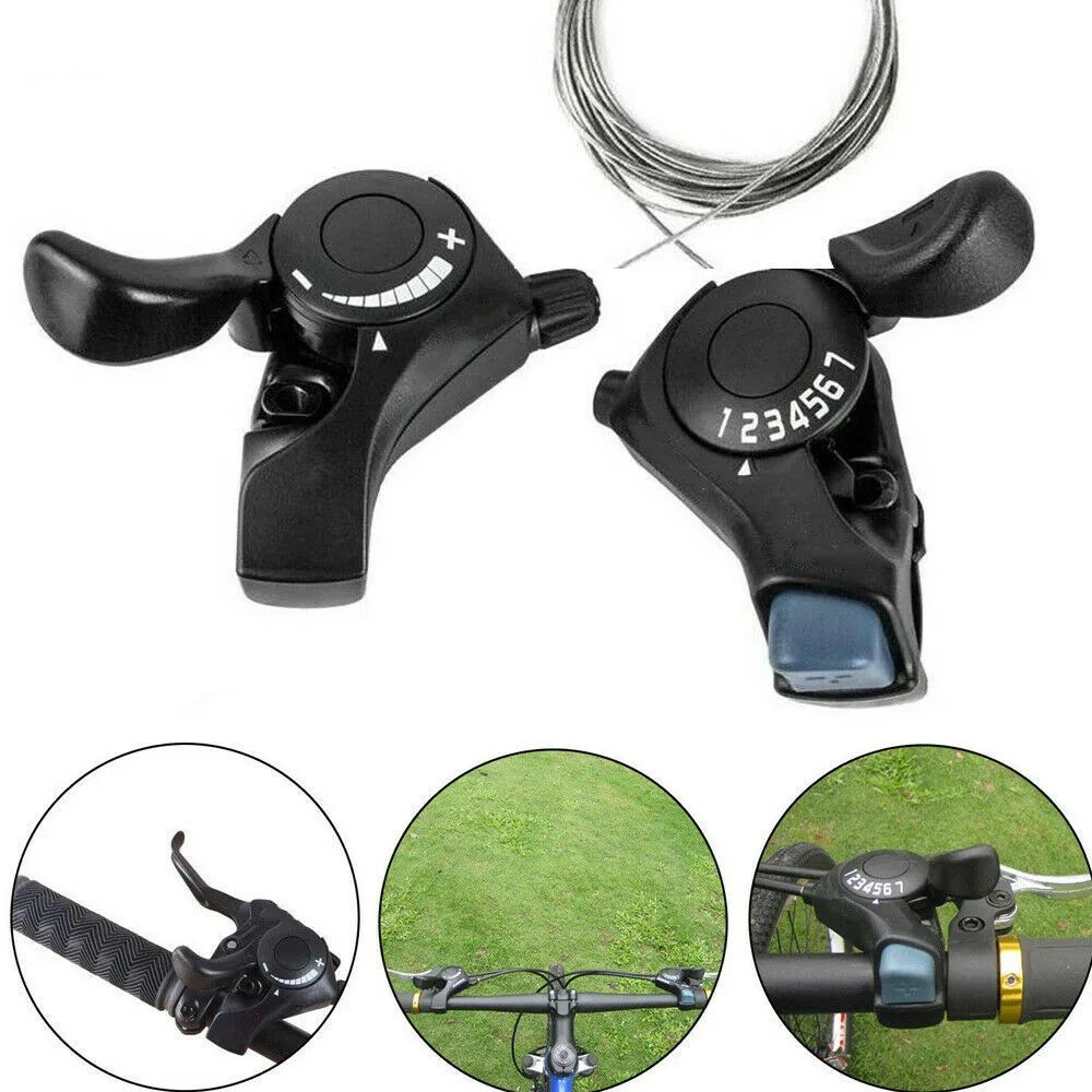 shimano sl-tx30 tourney mtb thumb shifter set – smooth 3x6/3x7 speed bike shift lever set with gear indicator