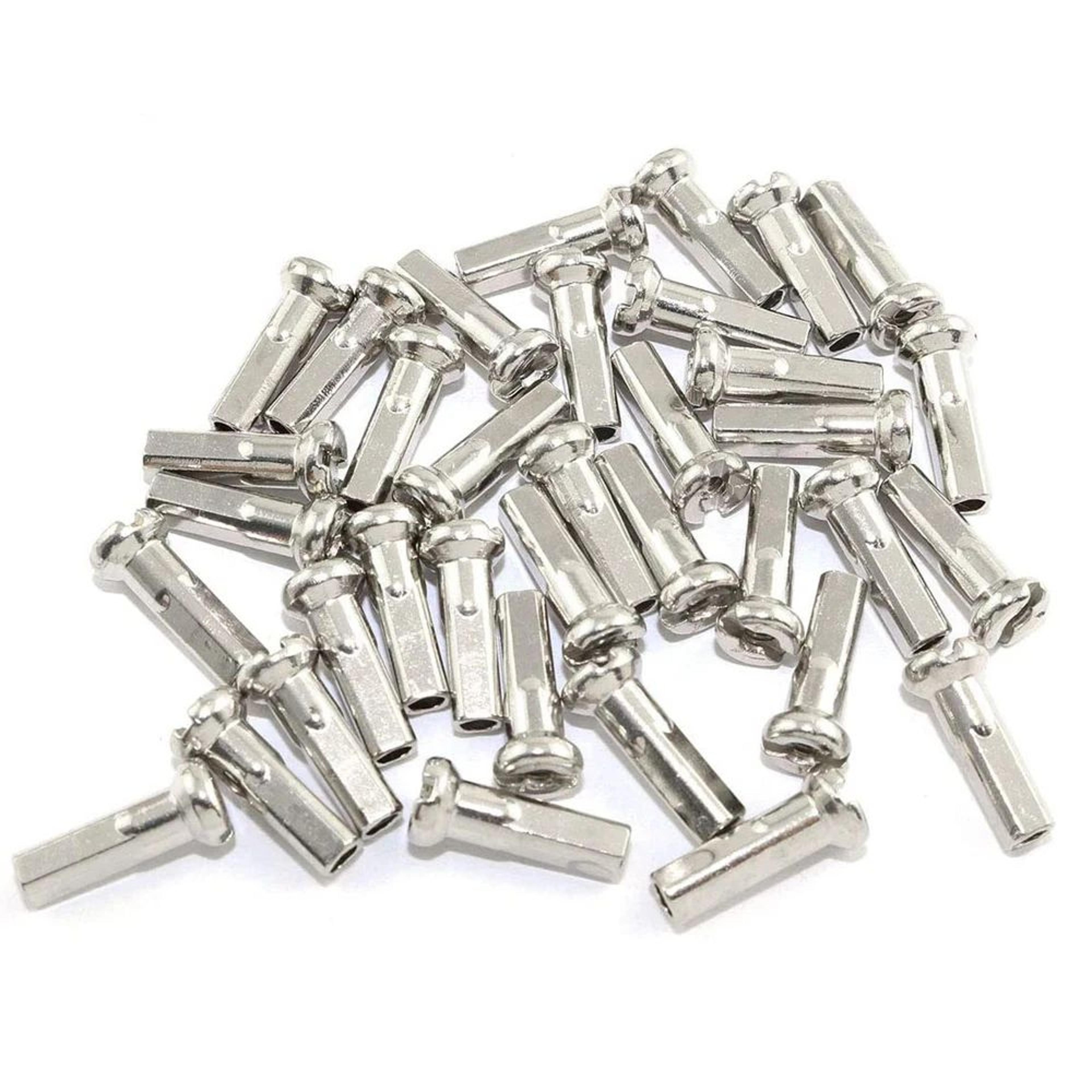 14g 2mm bike spoke nipple set (10-pack) – durable replacement nipples for mtb & road wheel repairs