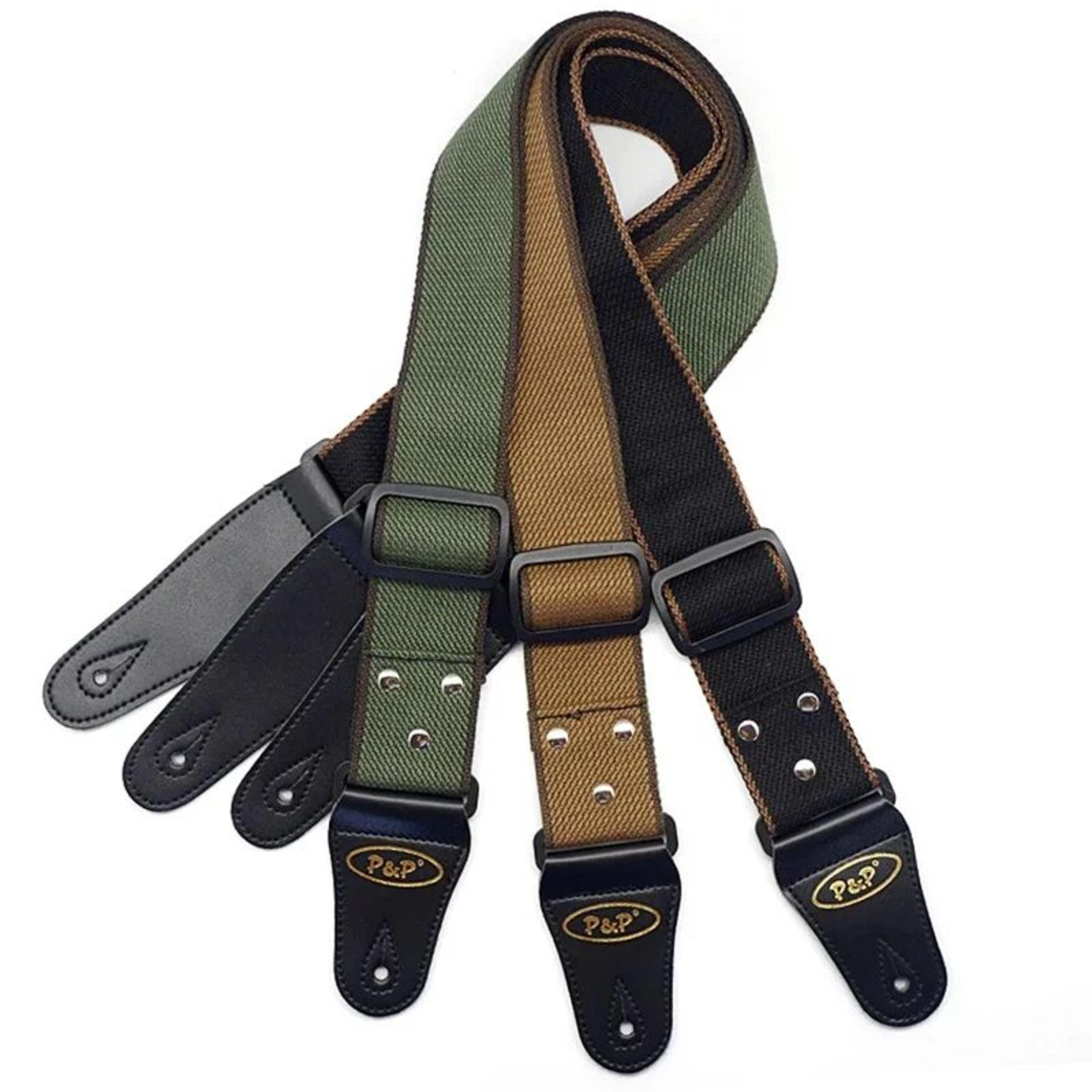adjustable cotton guitar strap - soft, breathable support for electric, acoustic & bass (multi-color options)