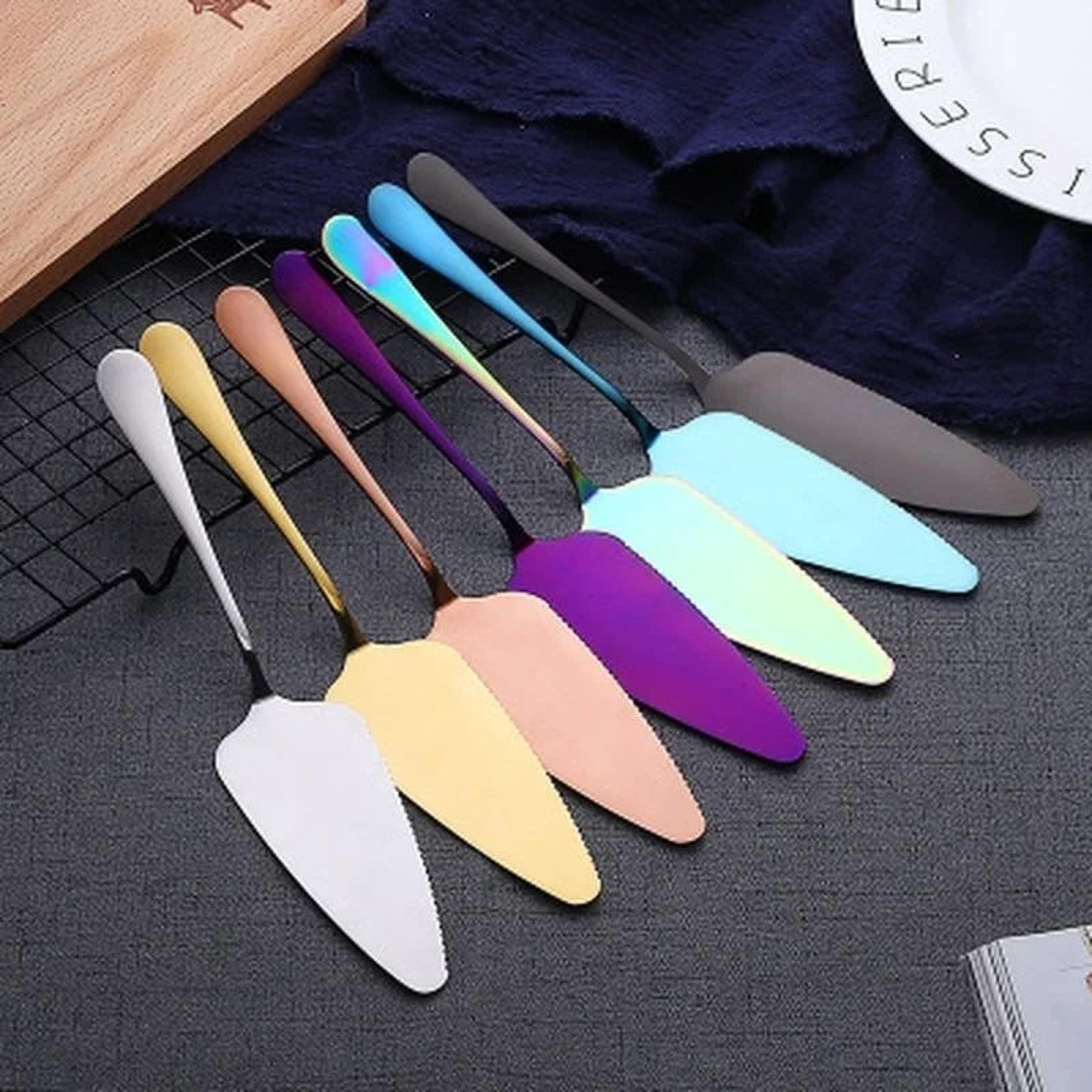 stainless steel cake server spatula knife - cake pie server for pizza, cheesecake & desserts