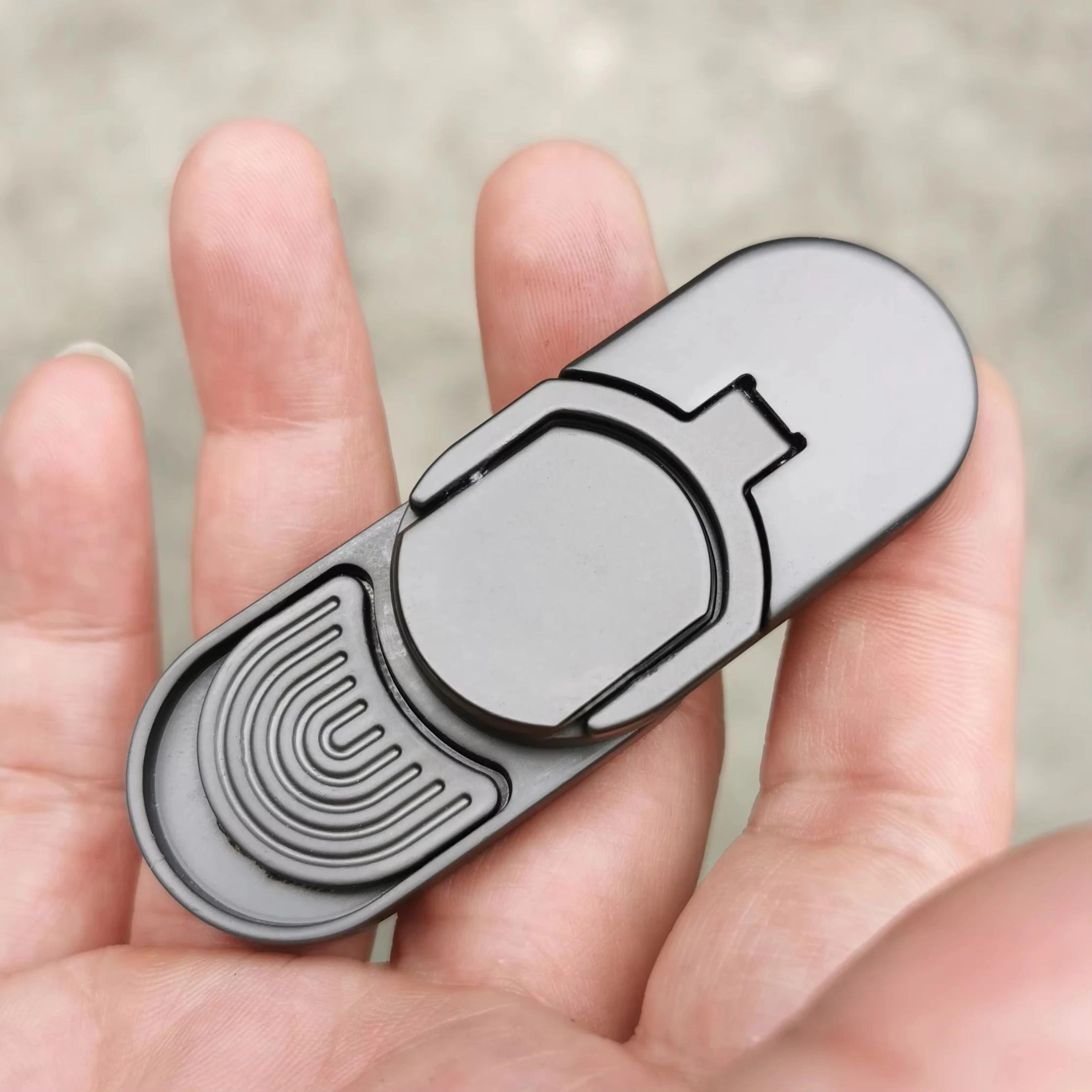 premium metal fidget slider haptic clicker - compact edc stress-relief toy for adults