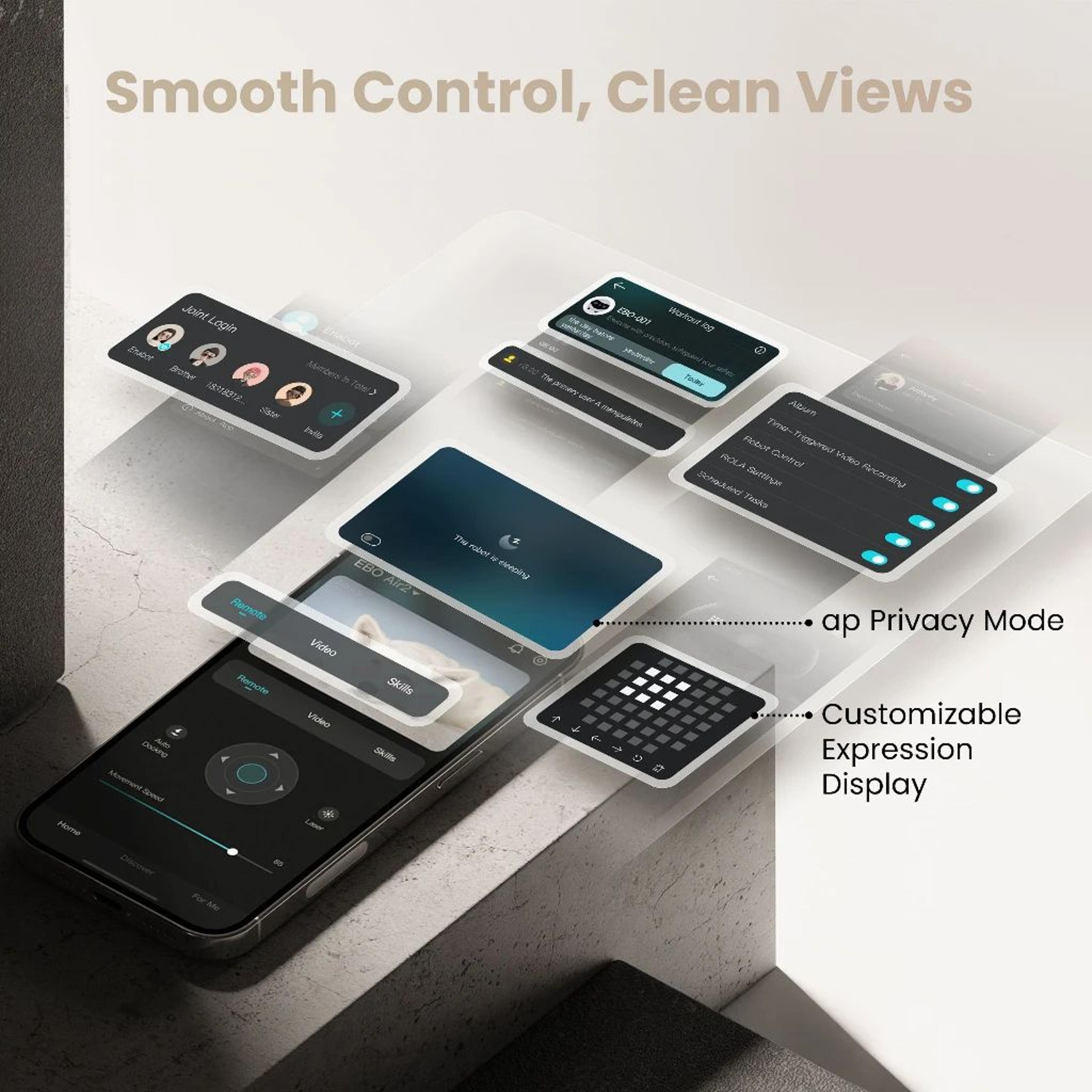 enabot ebo air 2k pet camera robot – mobile security camera for remote home monitoring