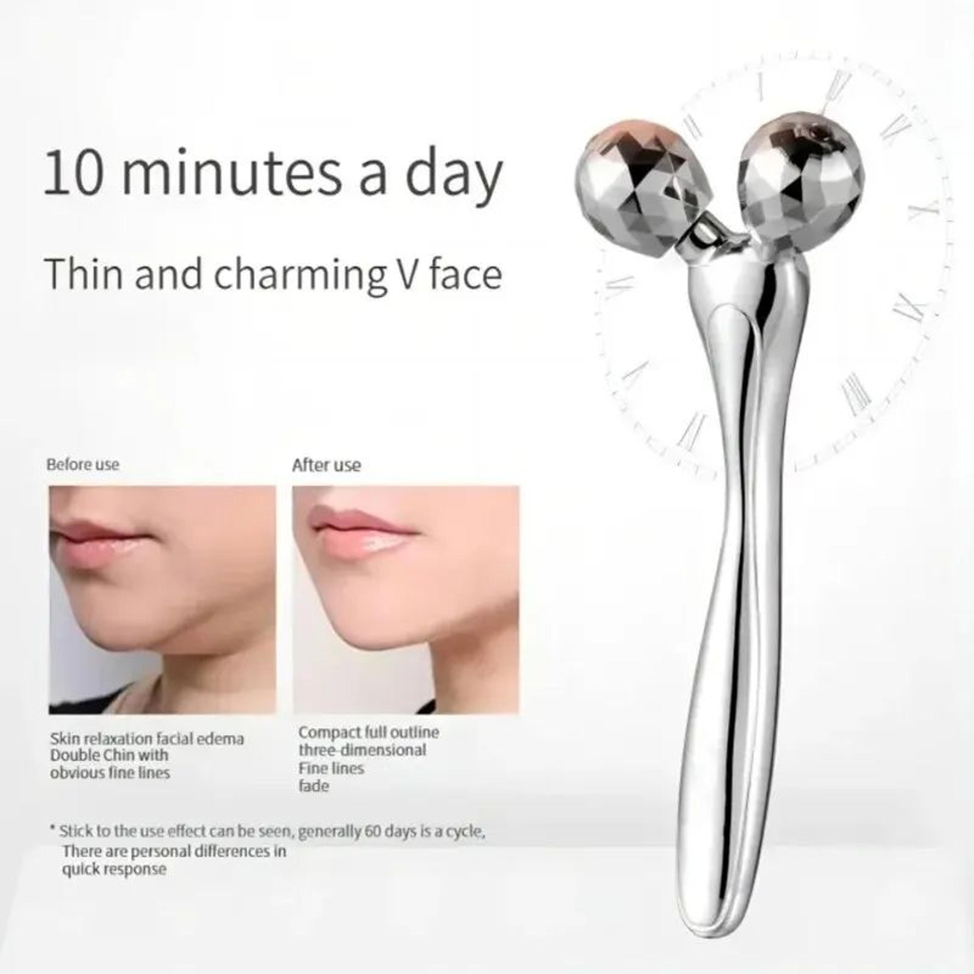 3d face roller v-lift sculpting massager for jawline and full-body relaxation