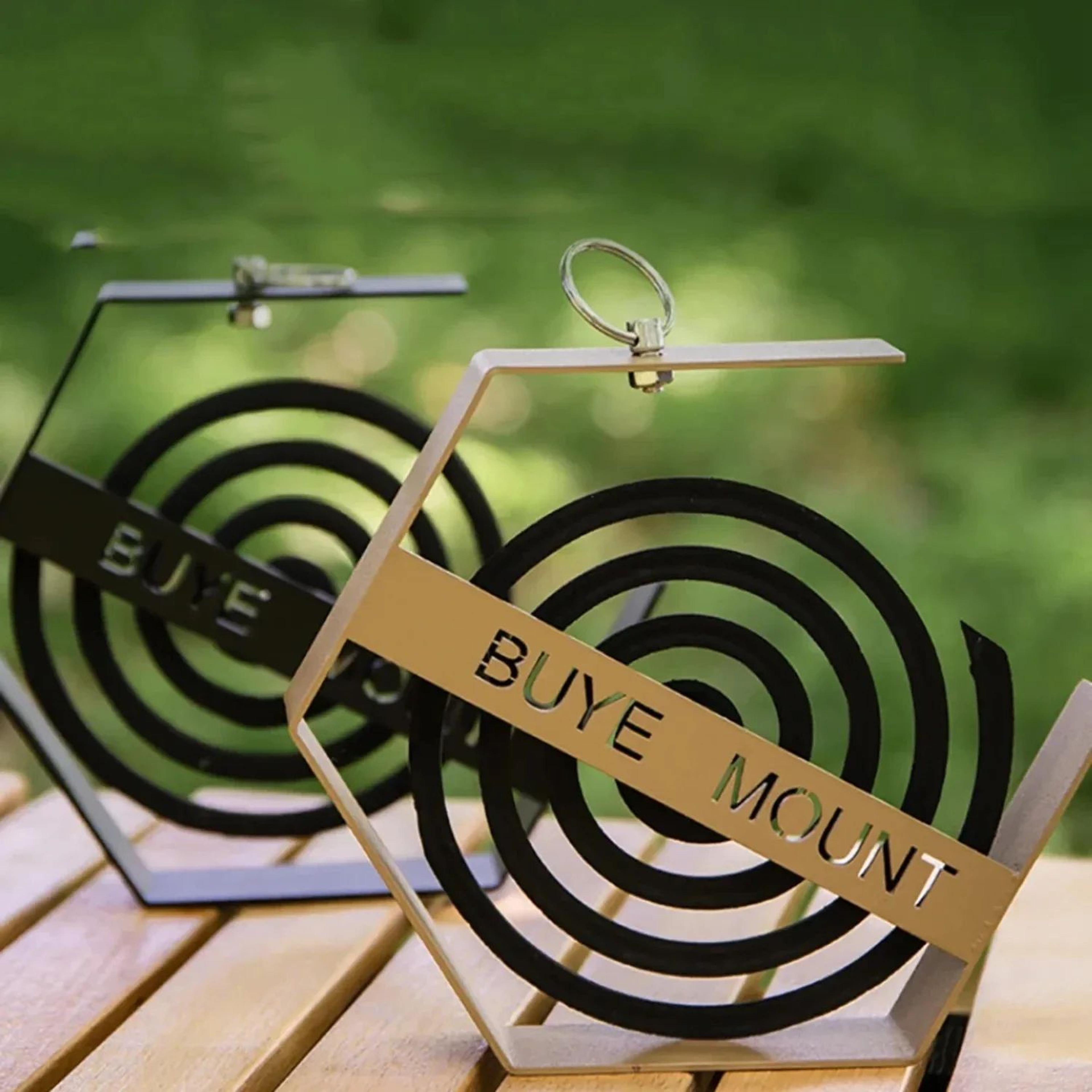portable hanging mosquito coil holder tray for camping & outdoor use
