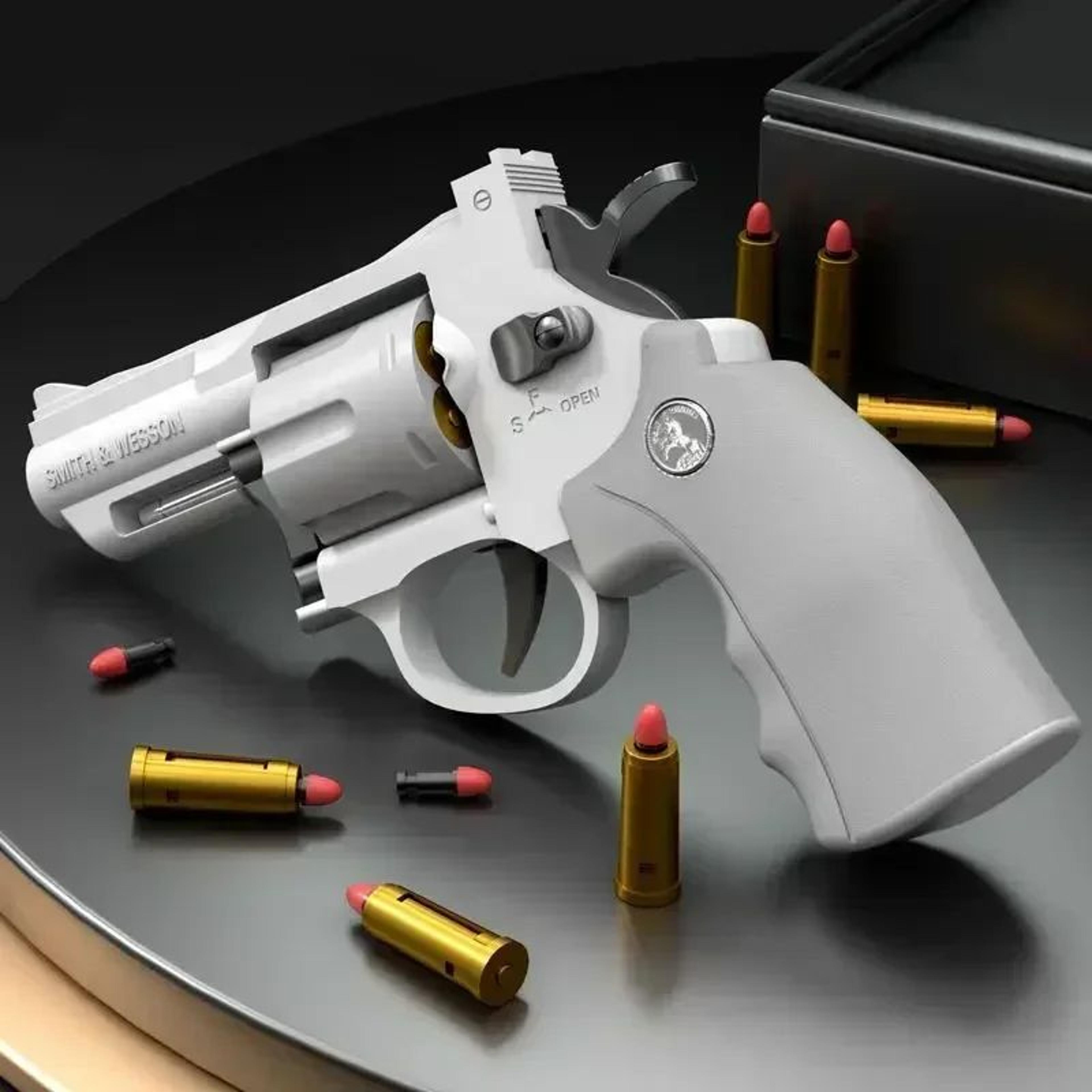 zp5 rotating drum soft dart blaster - continuous fire shell-ejecting battle pistol for kids & adults