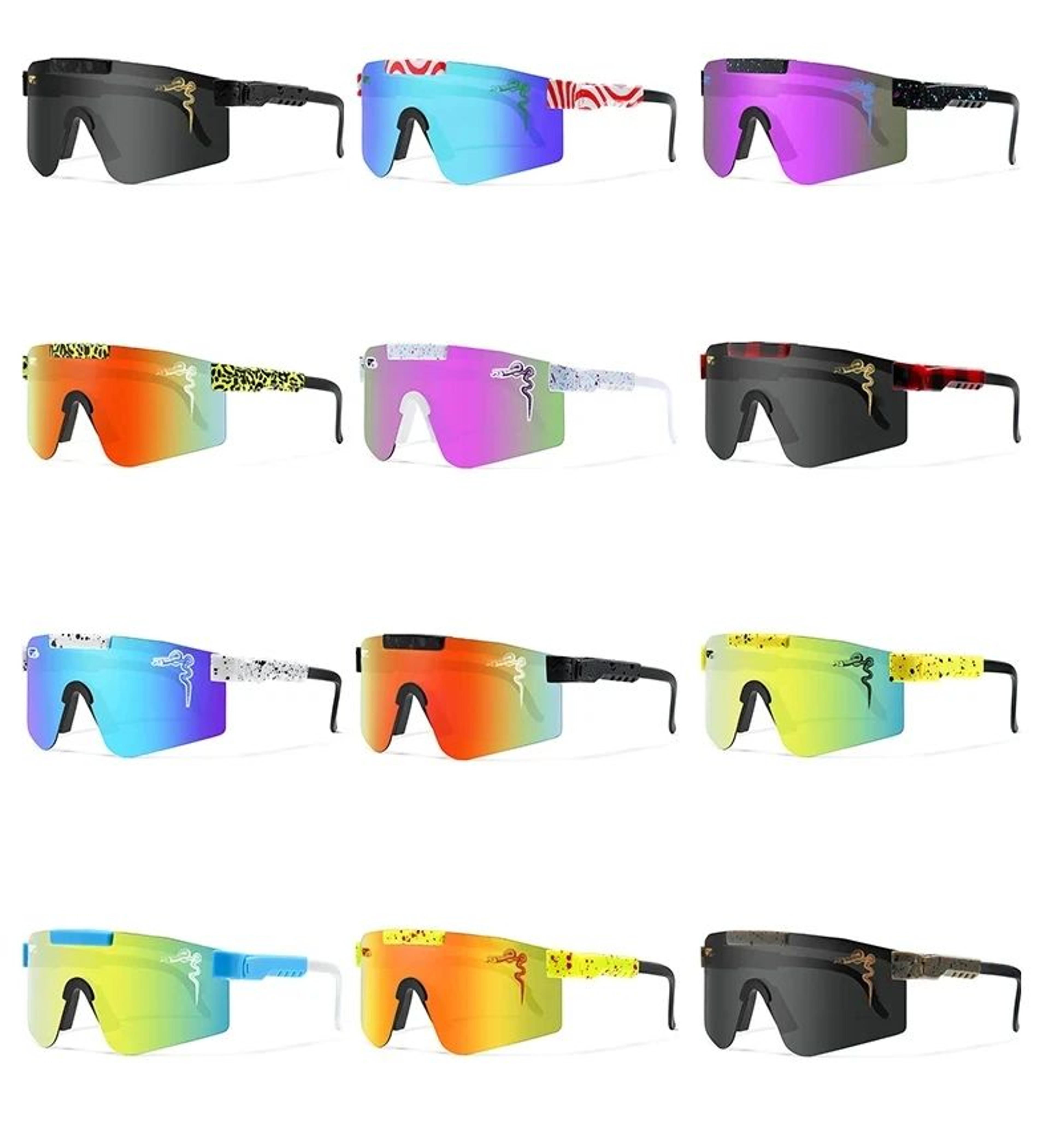 pit viper-style uv400 cycling sunglasses – wraparound sports shades for running & motorcycle riding
