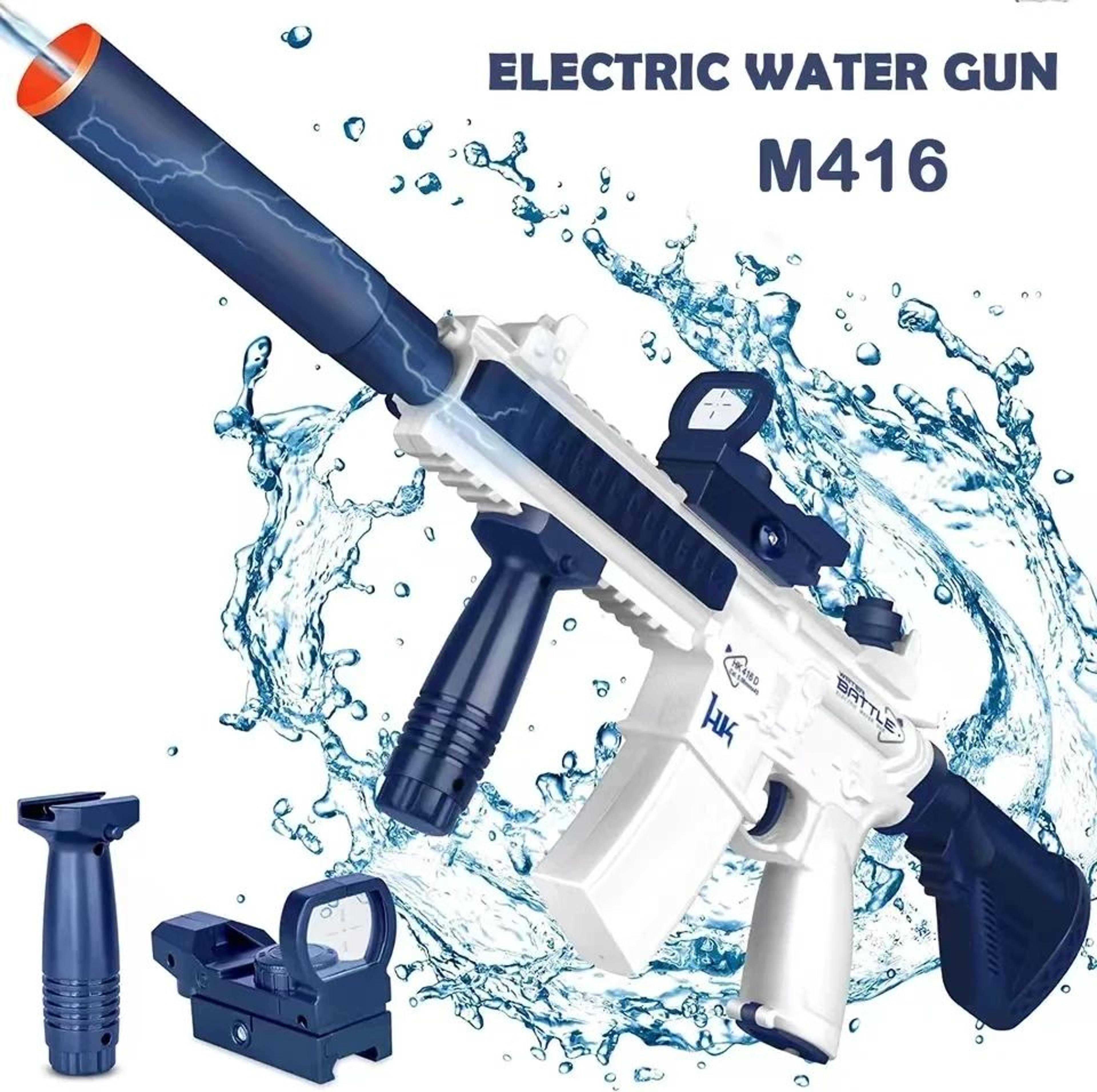 m416 rechargeable electric water gun – fully automatic water blaster for summer battles