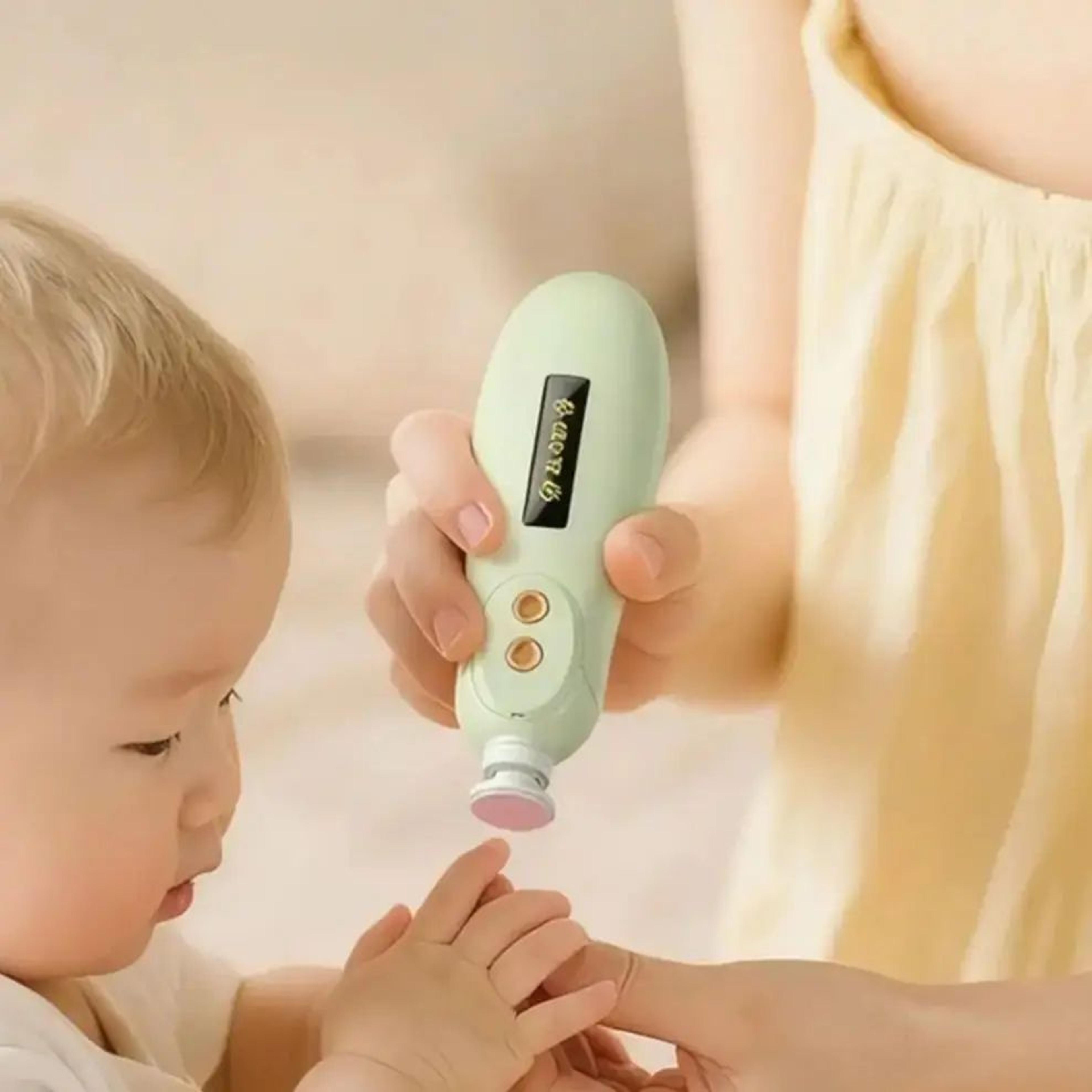 gentle baby nail trimmer with led light – quiet electric baby nail file & safe baby manicure set for newborns and kids