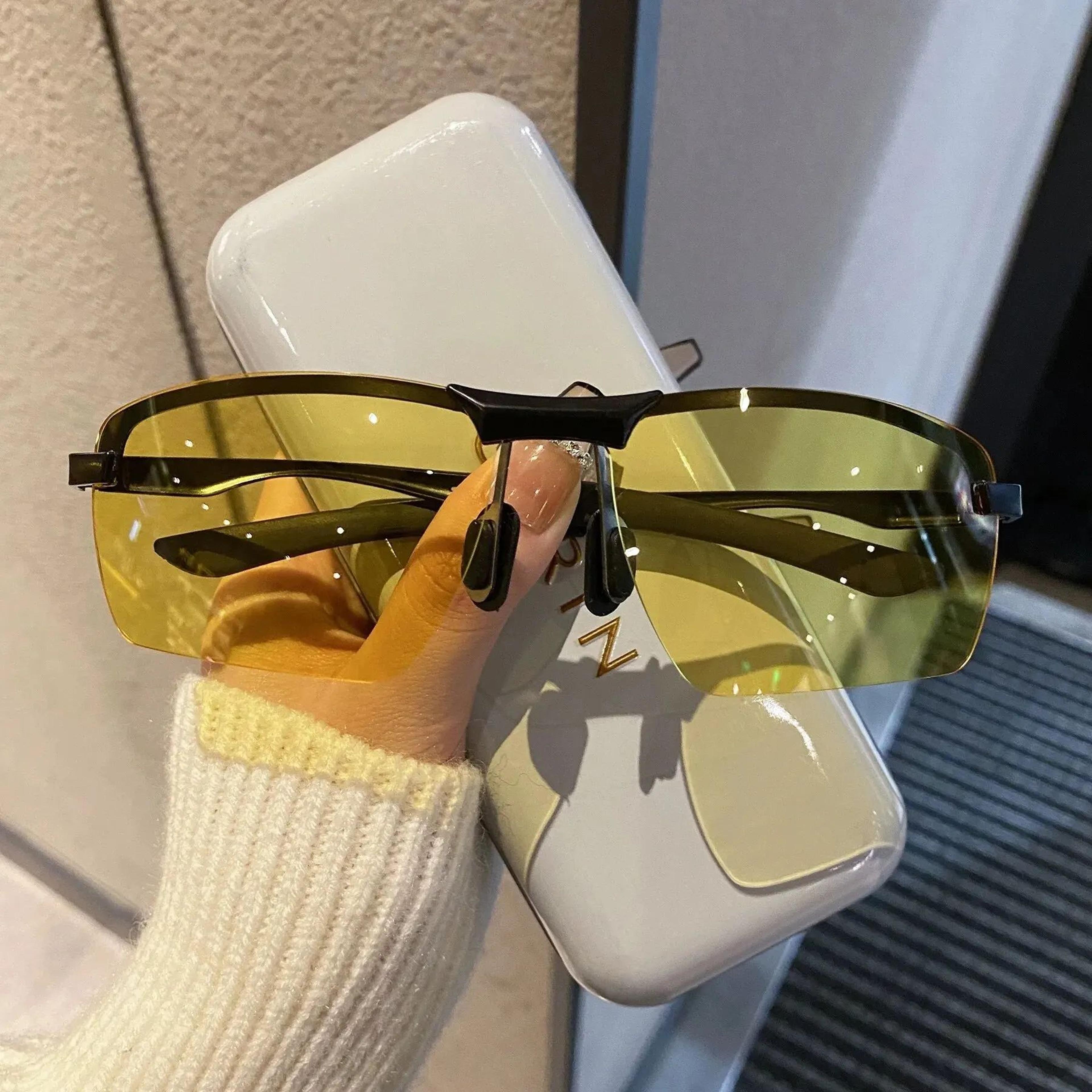 night vision polarized driving sunglasses for men - anti-glare uv400 sport shades