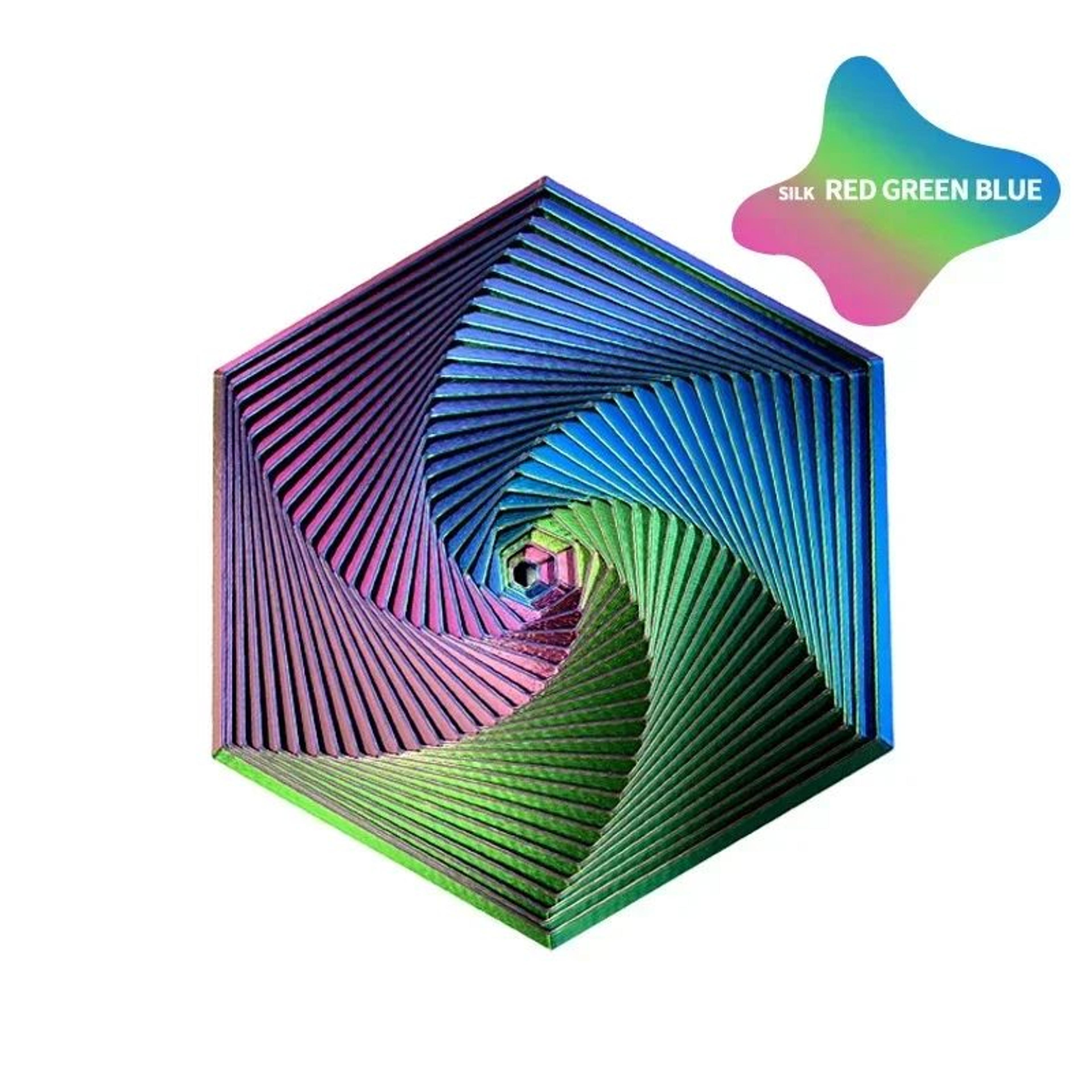 fractal hexagon 3d printed fidget toy - portable stress relief sensory desk toy (2.76 inches)