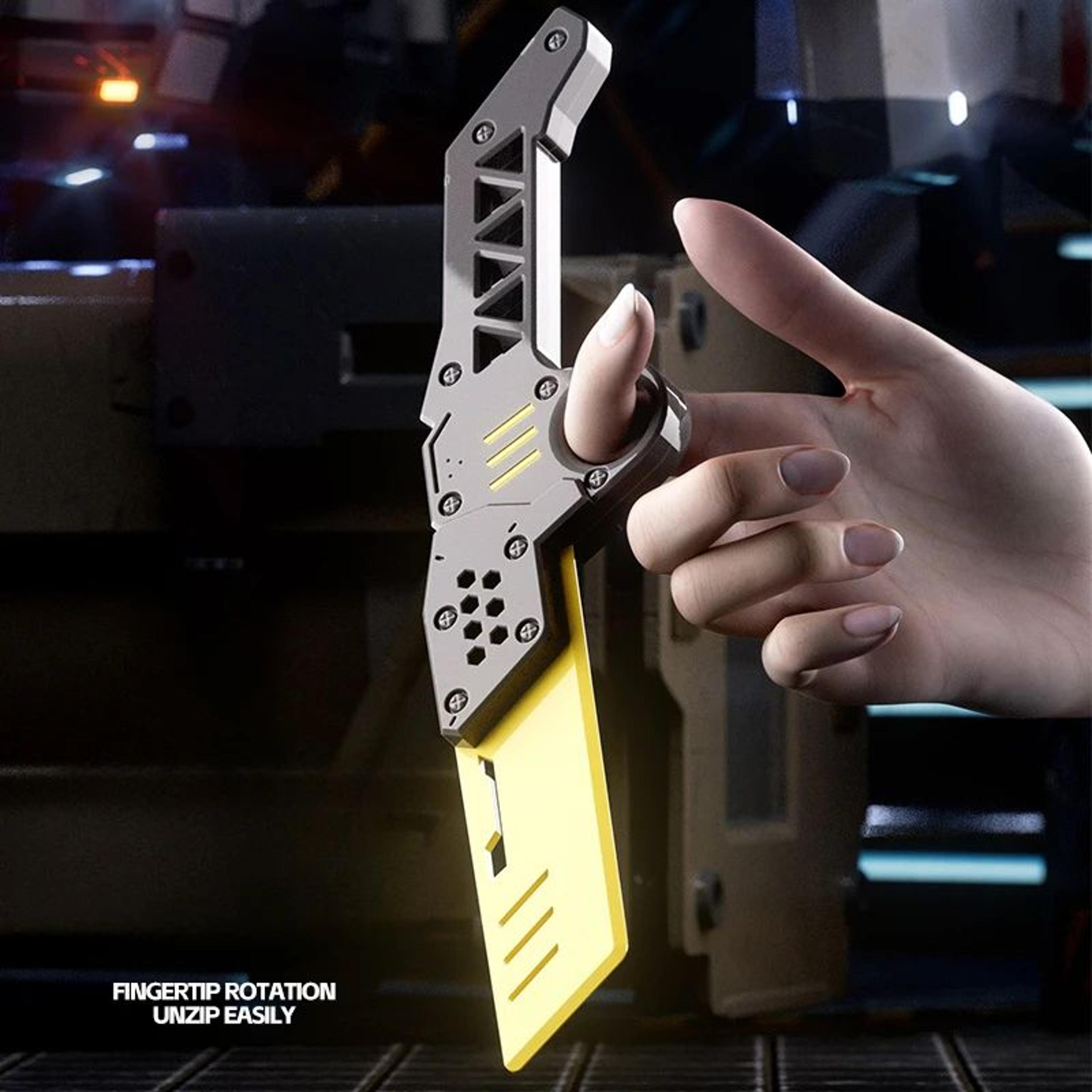 one-click 3d printed blade fidget toy – knife prop toy collectible desk ornament