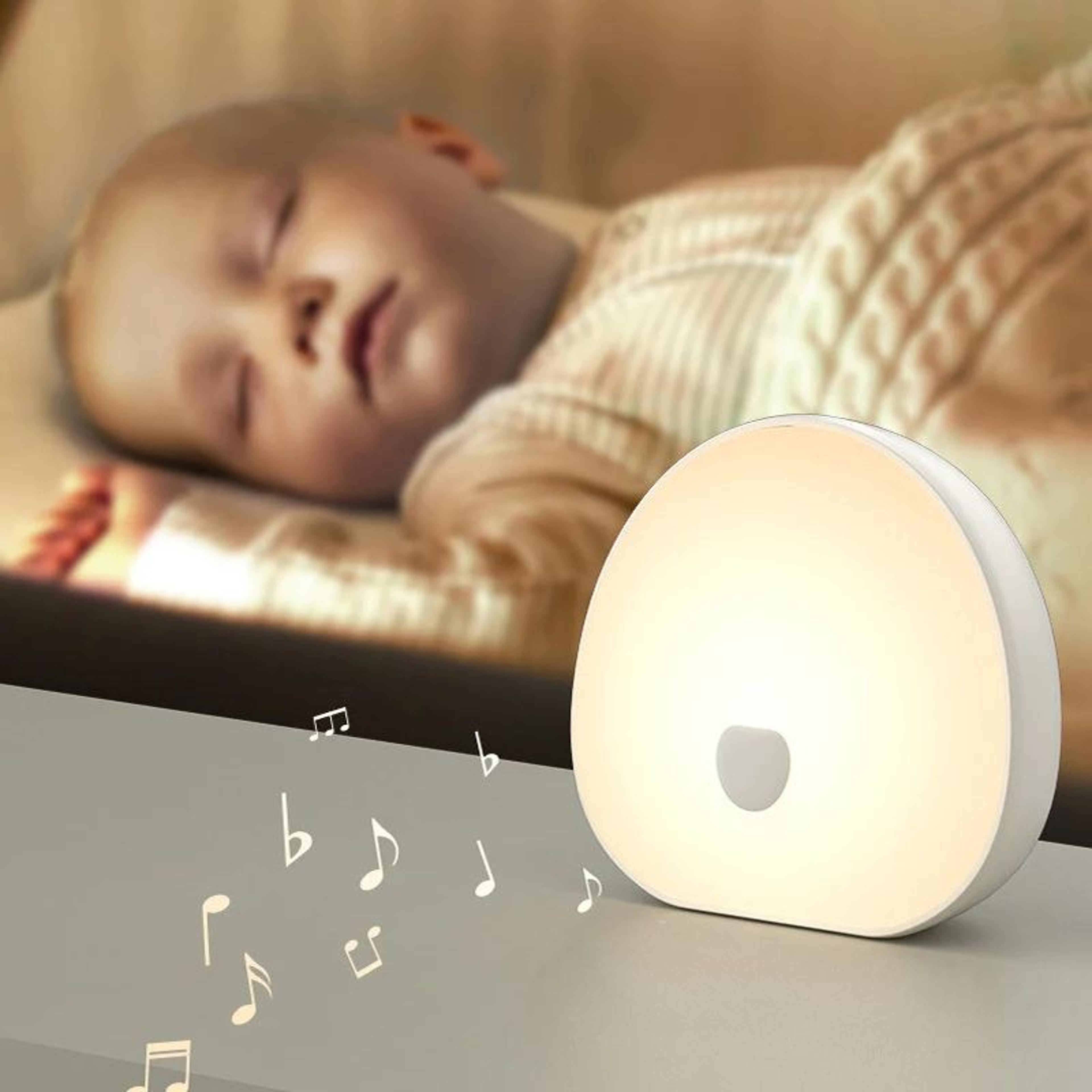rechargeable white noise machine with rgb touch night light - sleep sound & baby sleep aid lamp