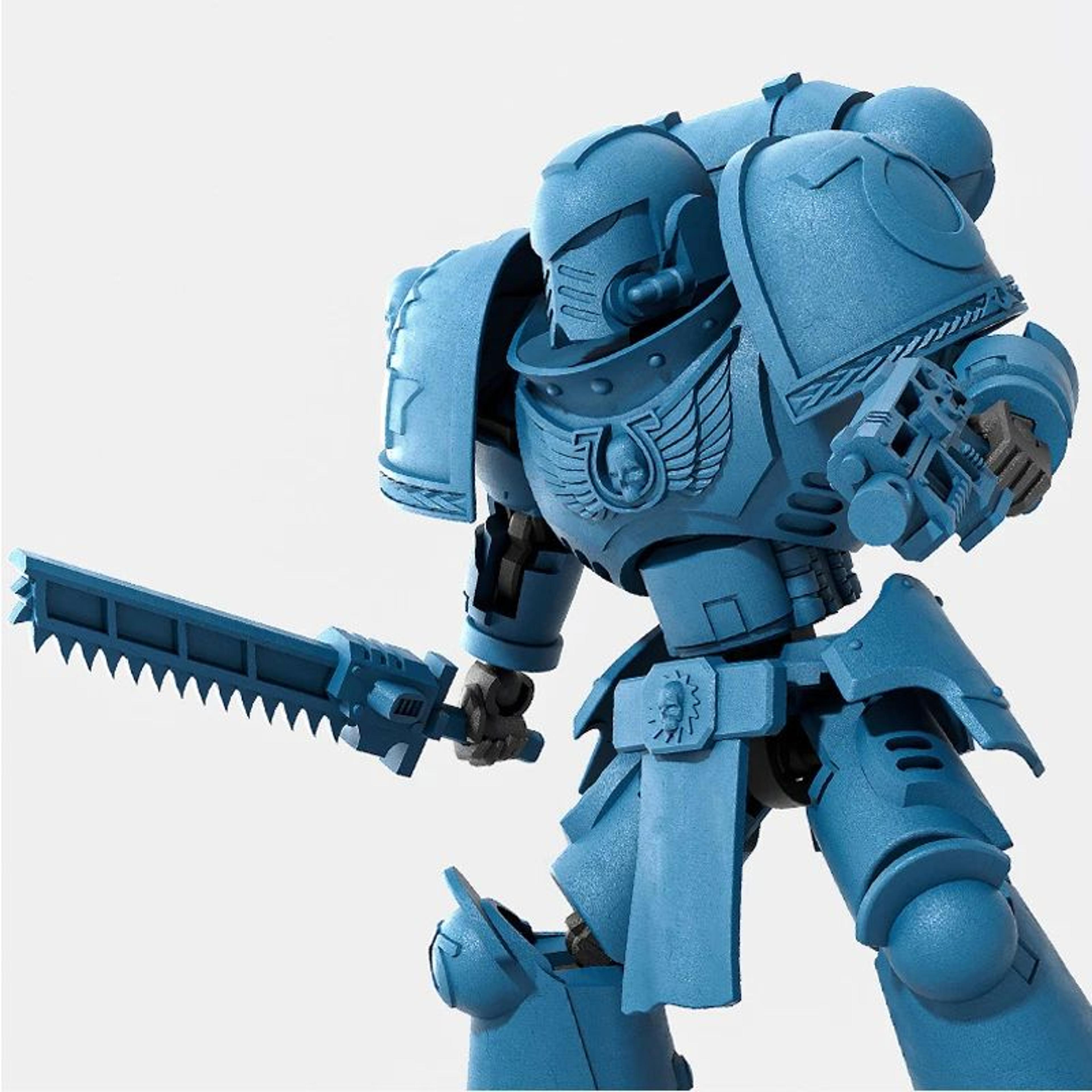 3d printed multi-jointed warrior action figure diy model kit with weapons – poseable robot desk toy