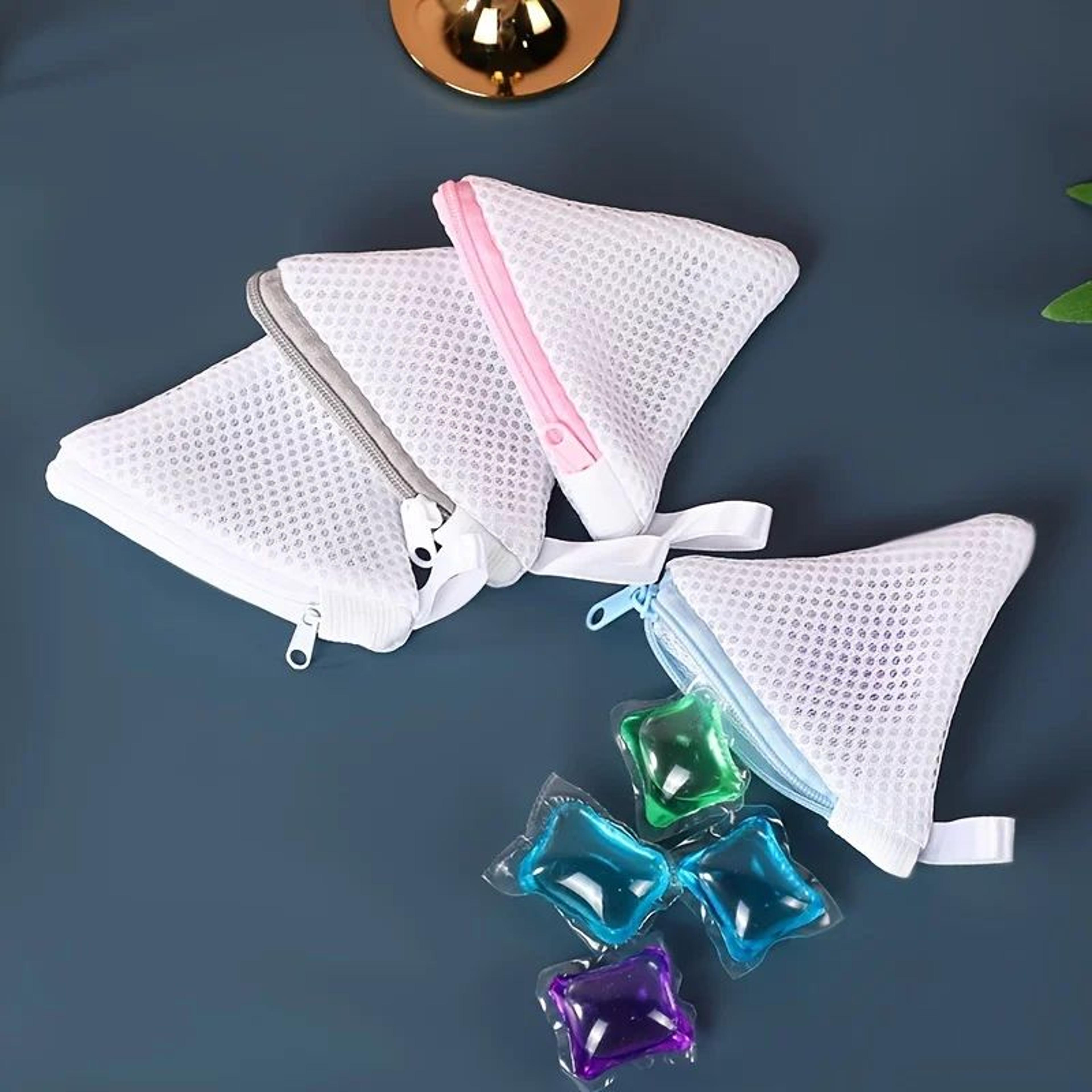 washing machine dehumidifying bag - triangular laundry moisture absorber for fresh, dry washer storage
