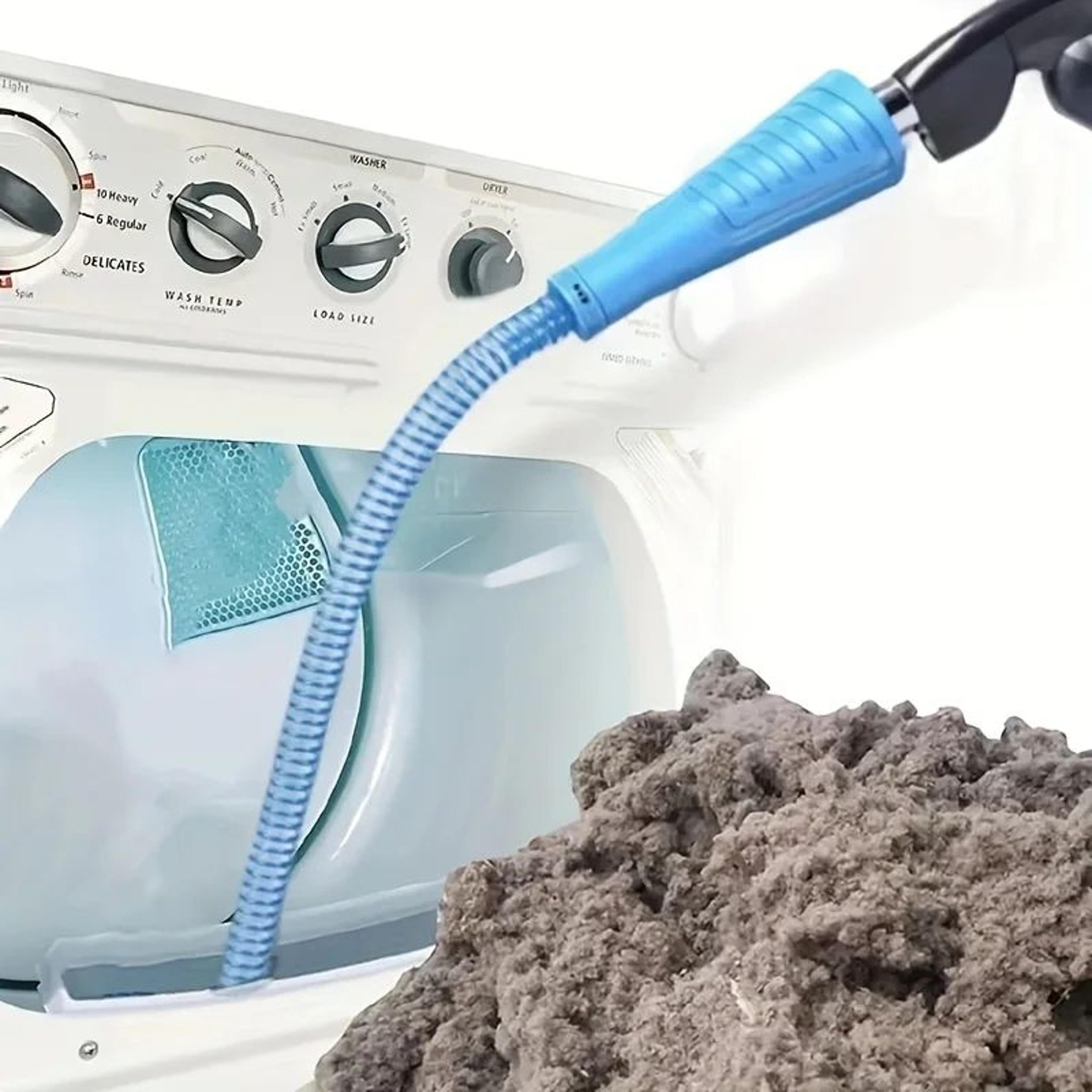 3-piece washing machine vacuum cleaning kit – deep pipe & lint removal vacuum cleaner hose attachment (41-inch)